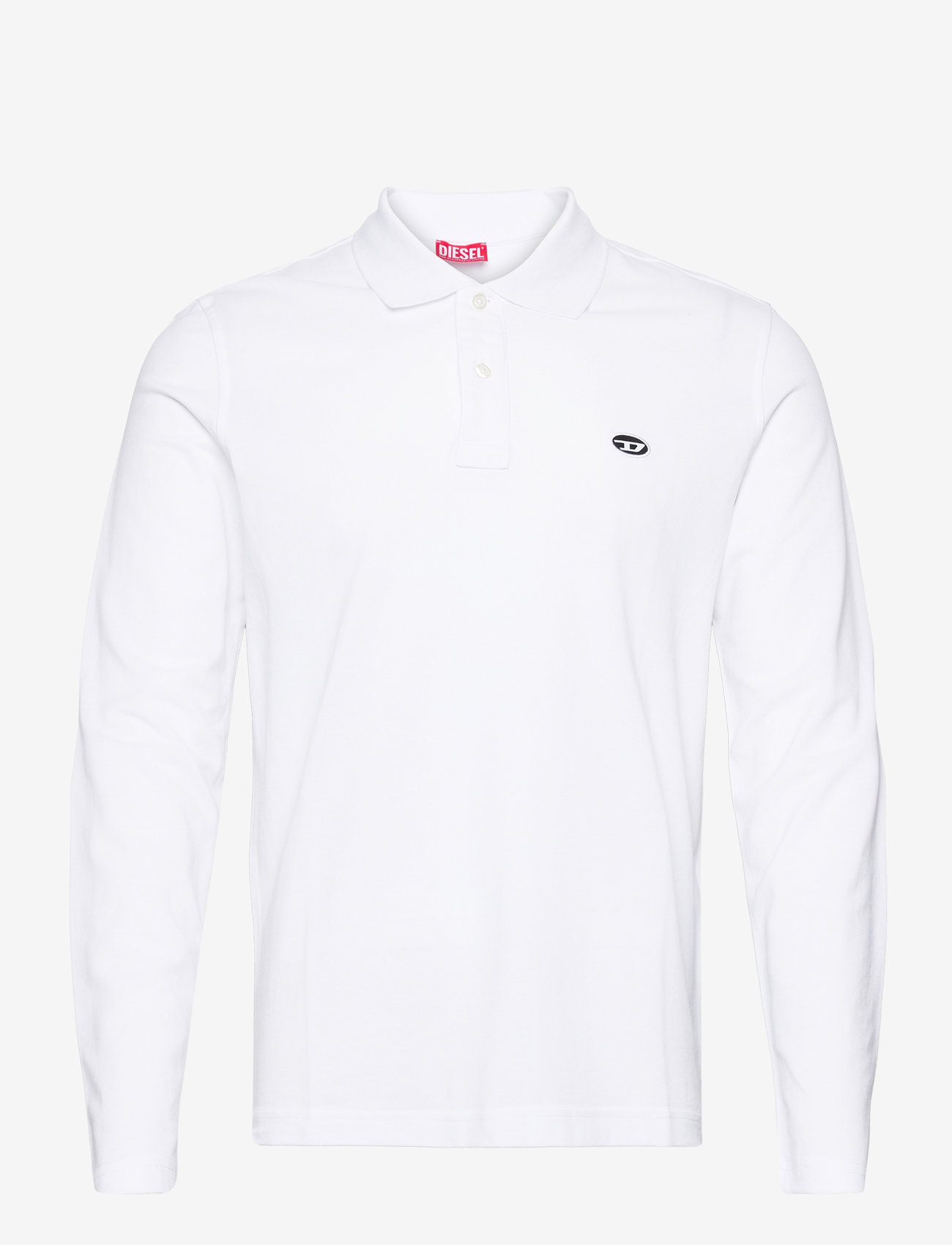 Diesel - T-SMITH-LS-DOVAL-PJ POLO SHIRT - long-sleeved polos - white - 0