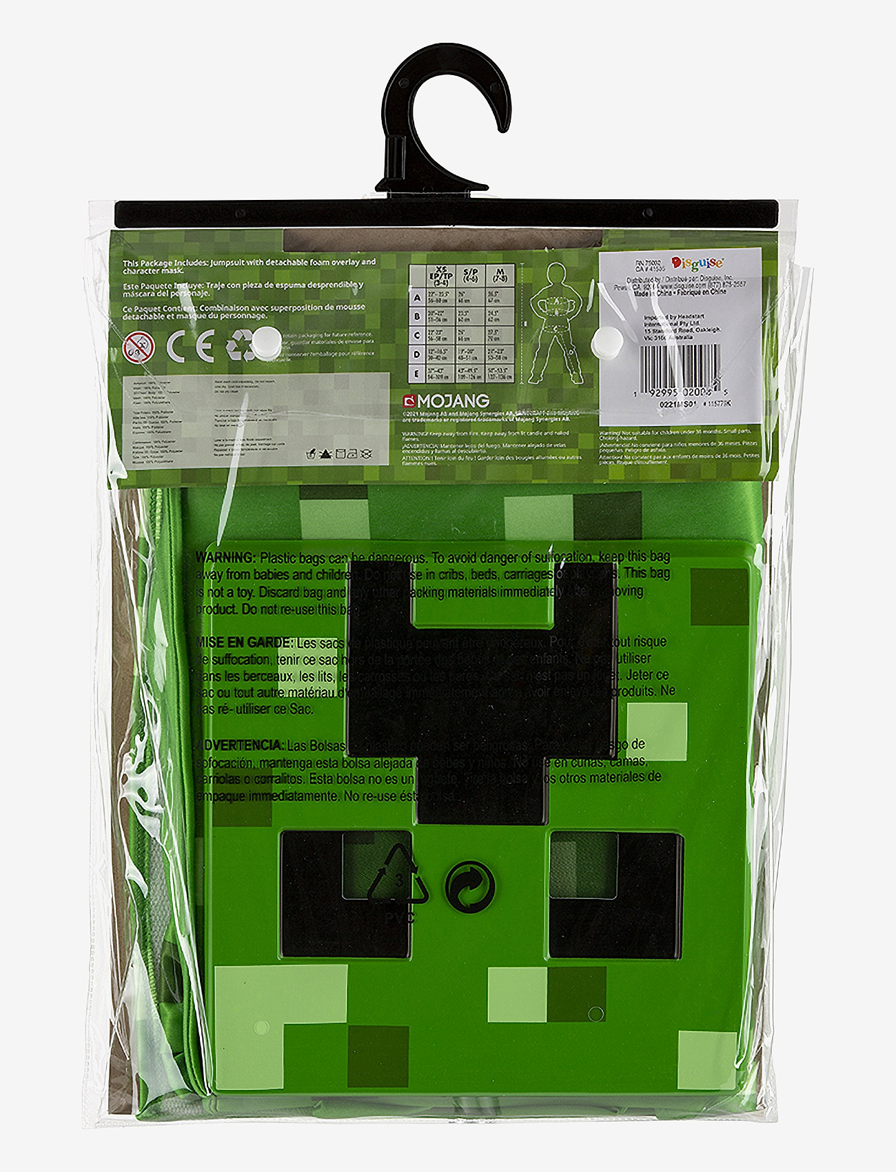 Disguise - Creeper Fancy Dress Intl - kostüme - green - 3
