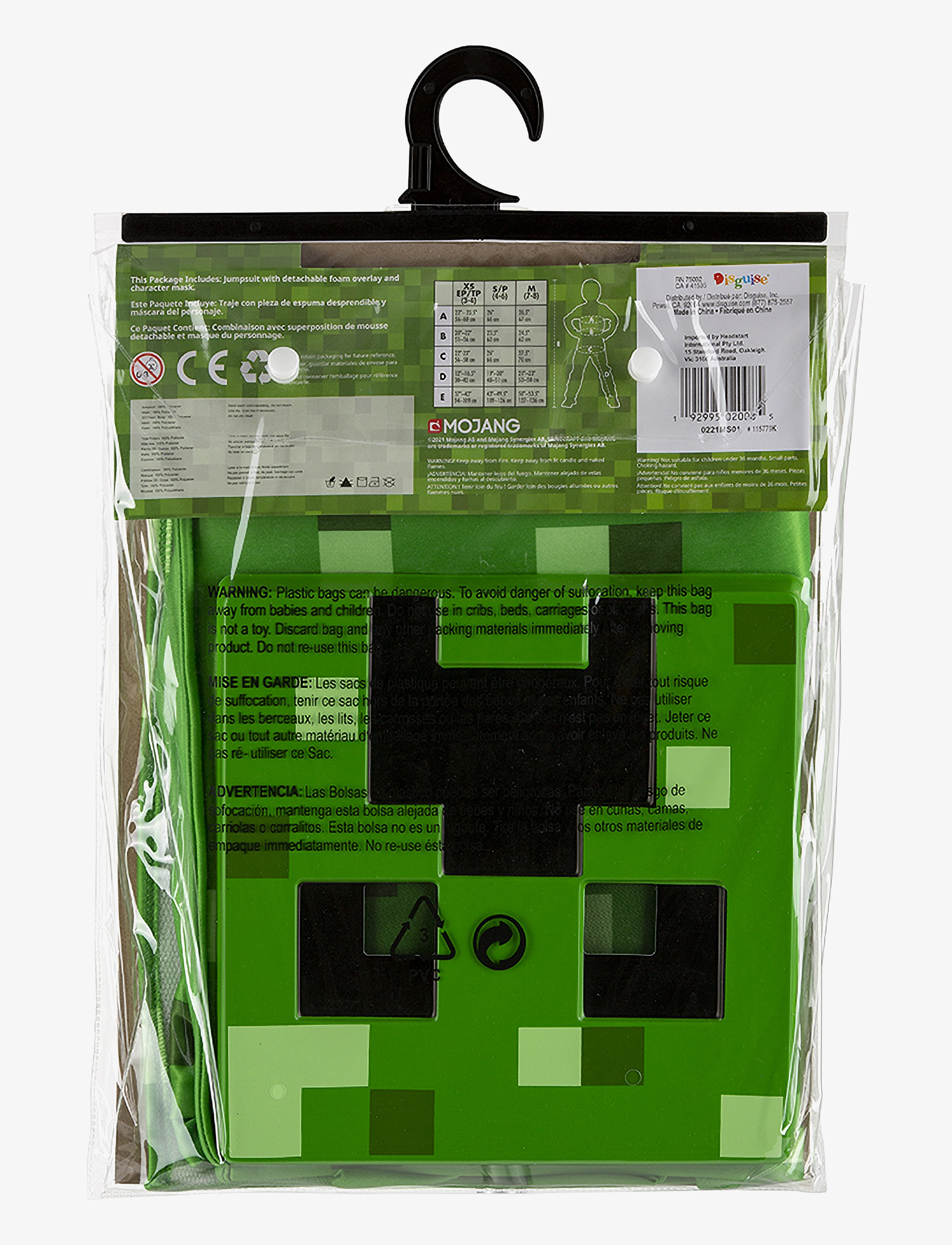 Disguise - Creeper Fancy Dress Intl - kostīmi - green - 3