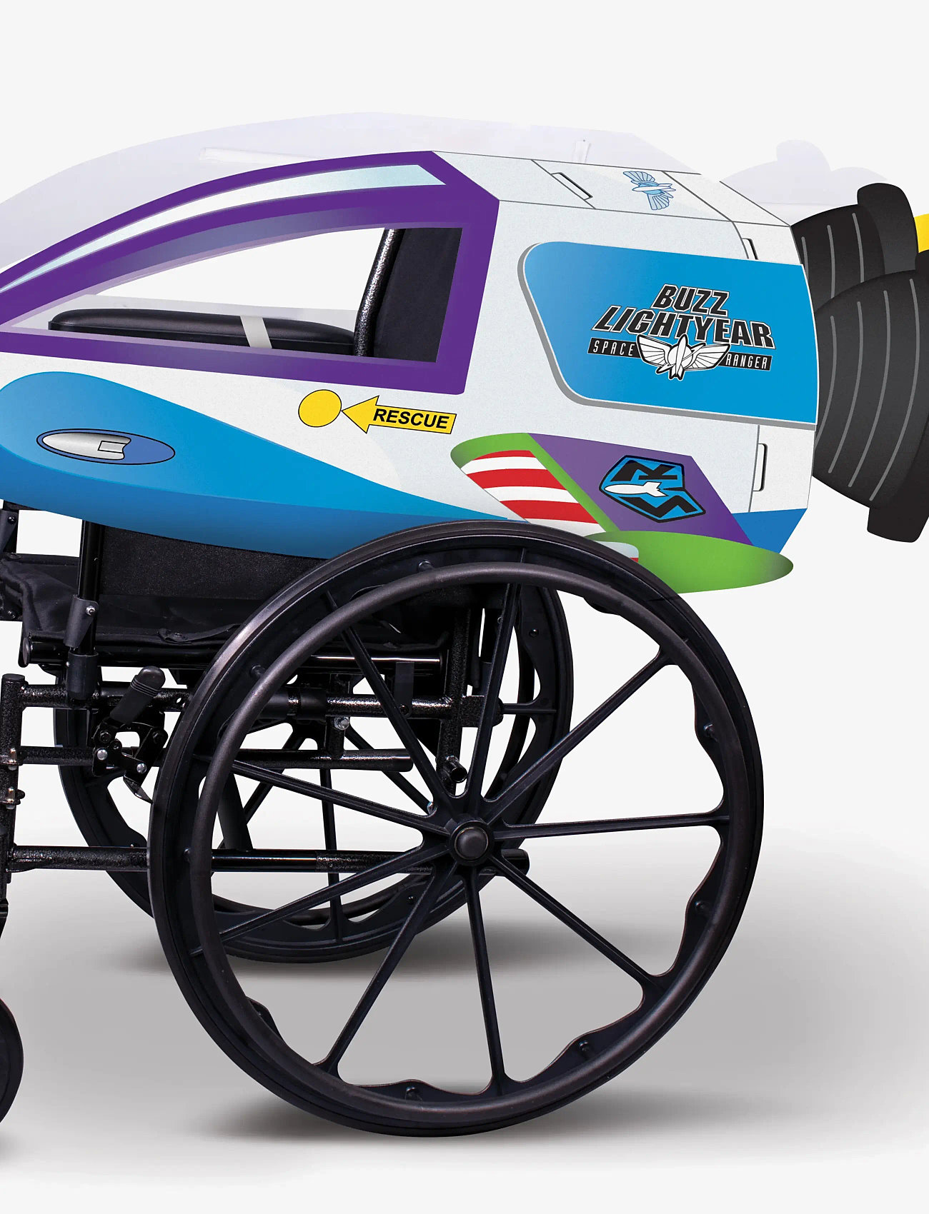 Disguise - Buzz Lightyear Spaceship Adaptive Wheelchair Cover - maskeradkläder - multicoloured - 0