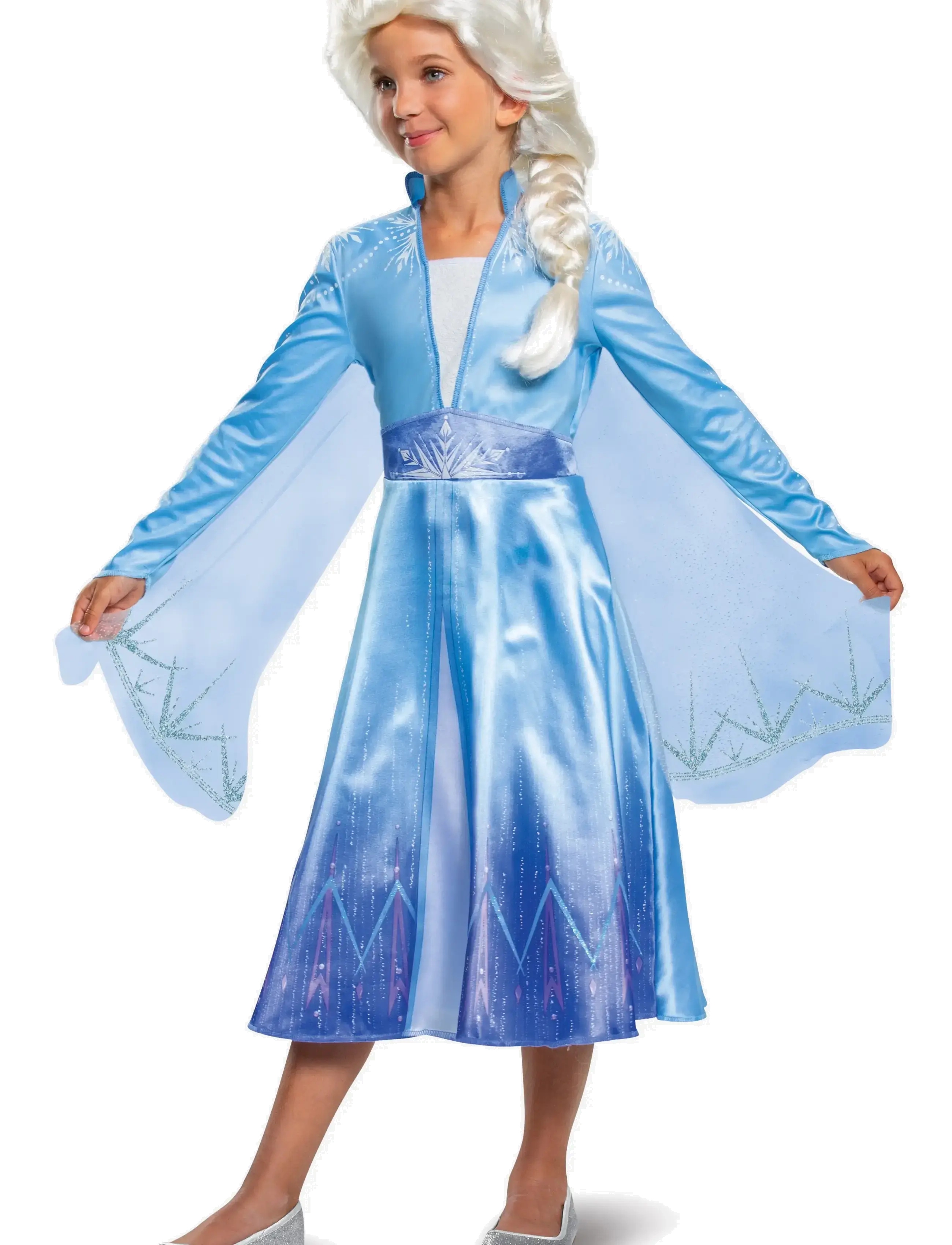 Disguise Elsa Wig Child, One Size CHILD, Costumes & Accessories, Mehrfarbig/gemustert - Character Costumes, Kinder