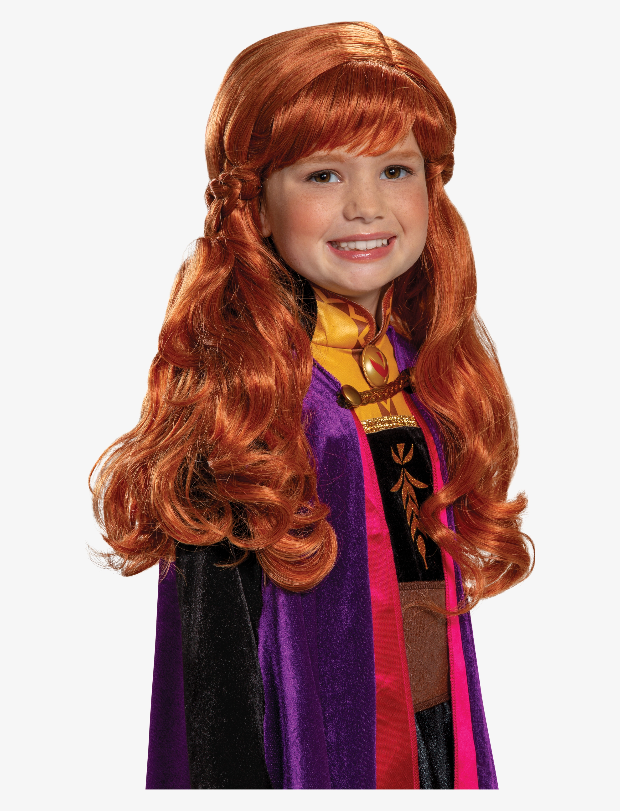 Disguise Anna Wig Child, One Size CHILD, Costumes & Accessories, Mehrfarbig/gemustert - Character Costumes, Kinder