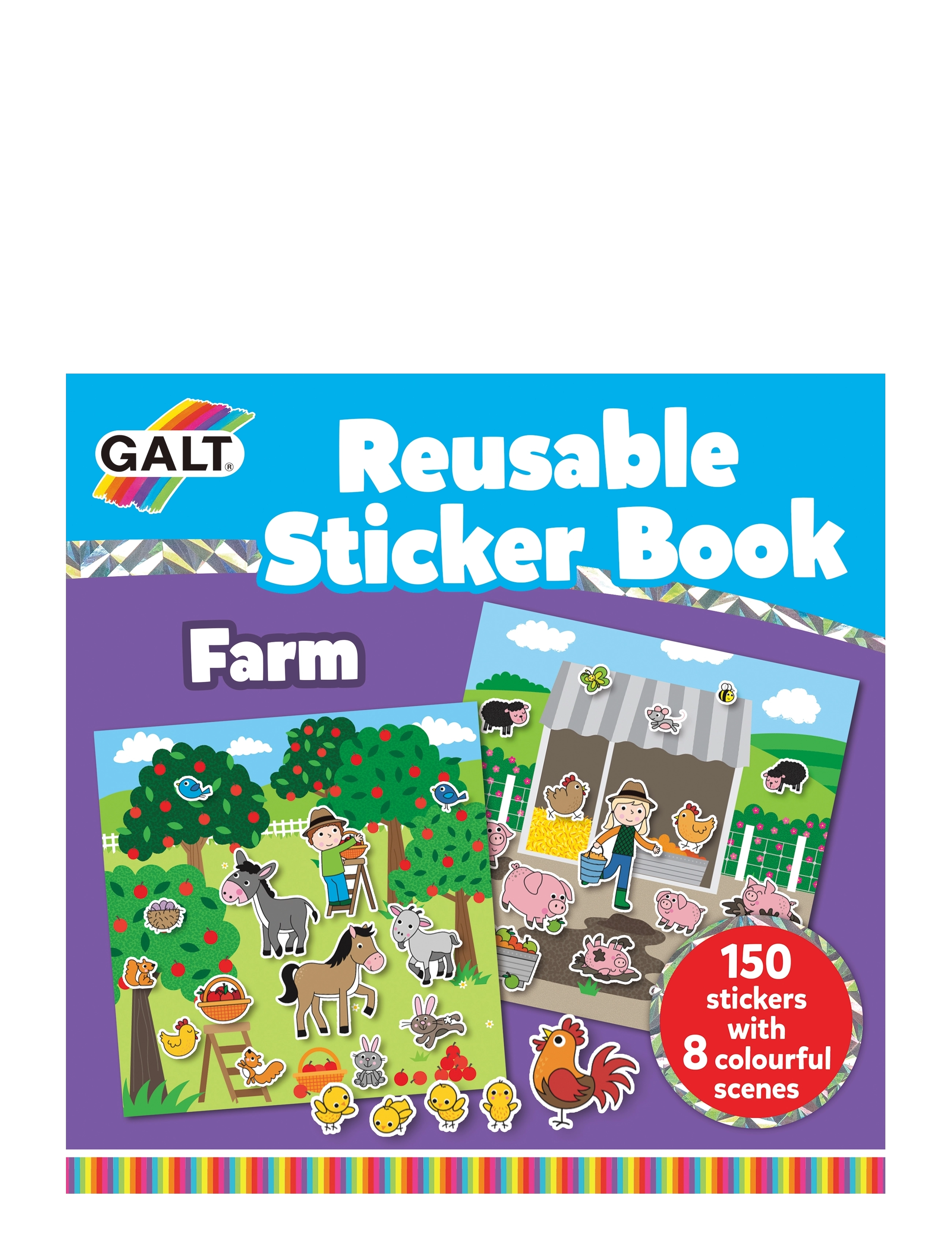 MARTINEX Stickerbok Farm Patterned - One Size - Kinder