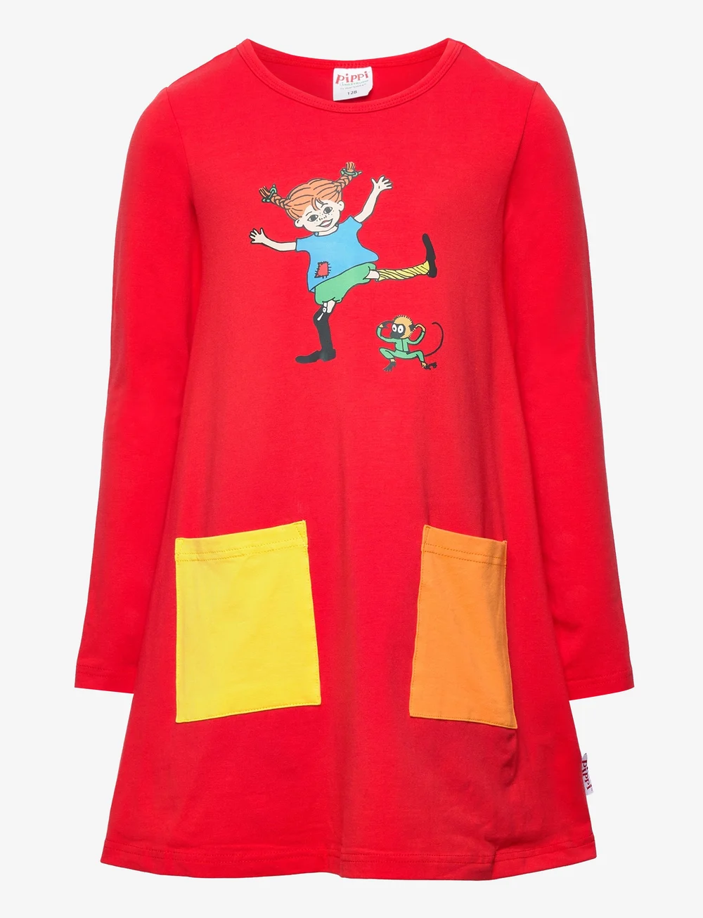 Pippi Langstrumpf - HAPPY PIPPI DRESS - langärmelige freizeitkleider - red - 0