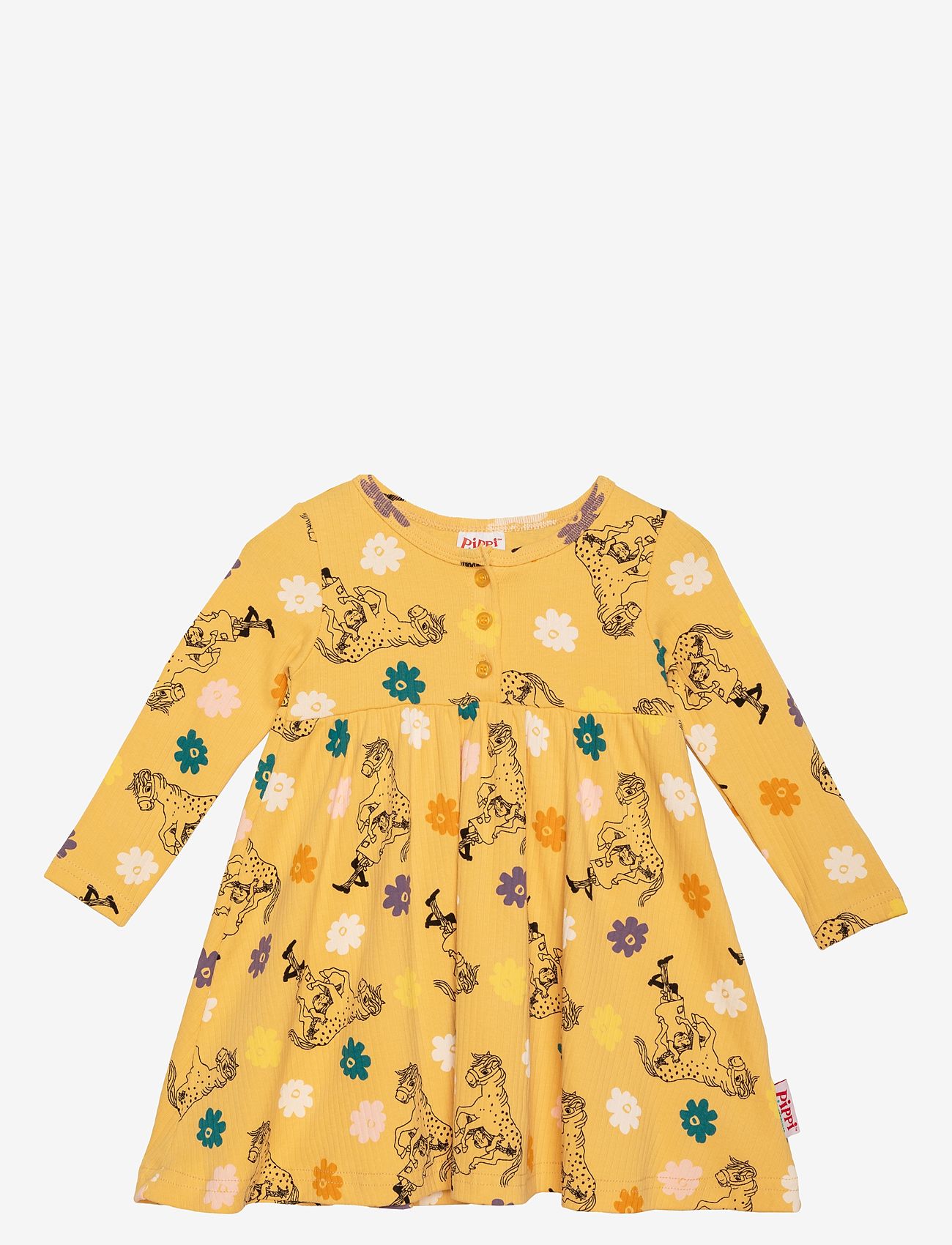 Martinex - FLOWER DRESS - sukienki codzienne z długim rękawem - beige - 0