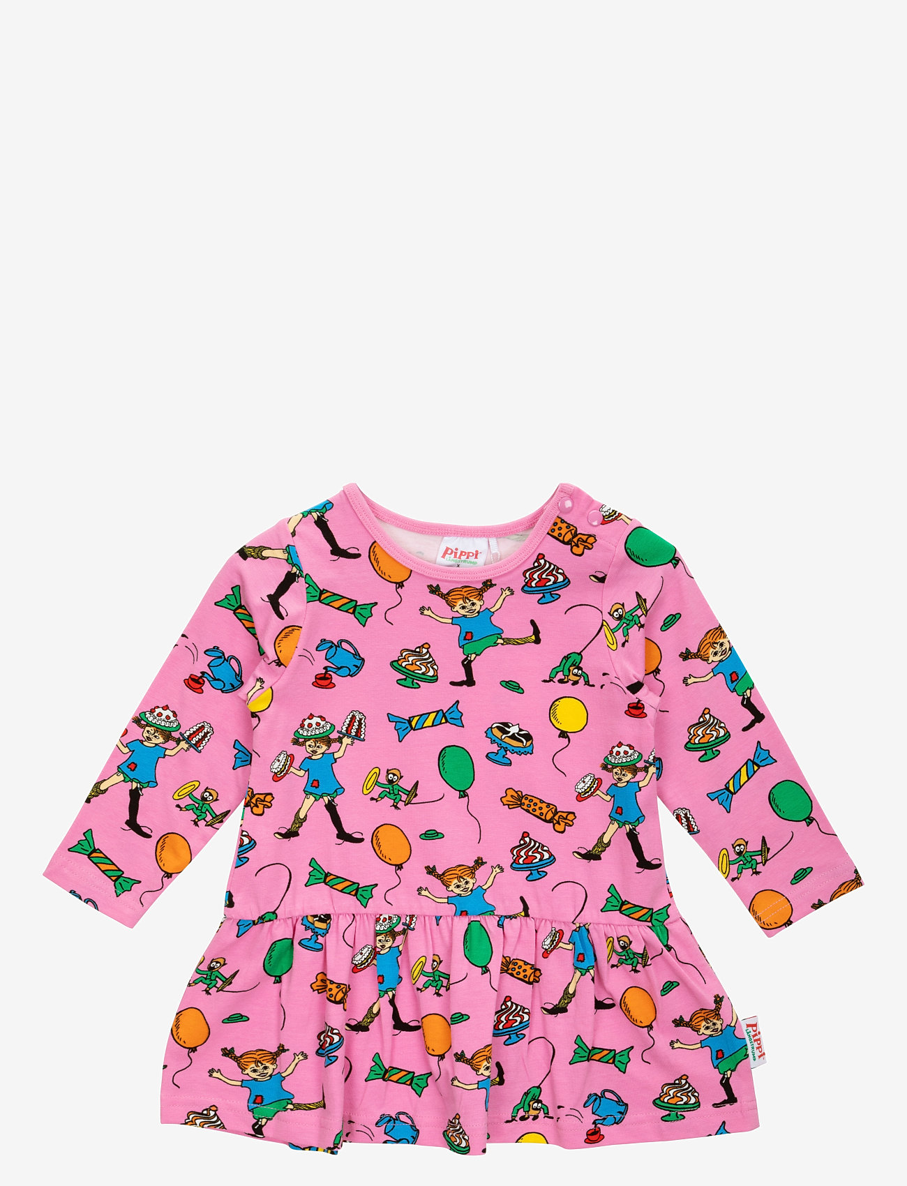 Martinex - FEST PIPPI KLÄNNING B - langärmelige babykleider - pink - 0