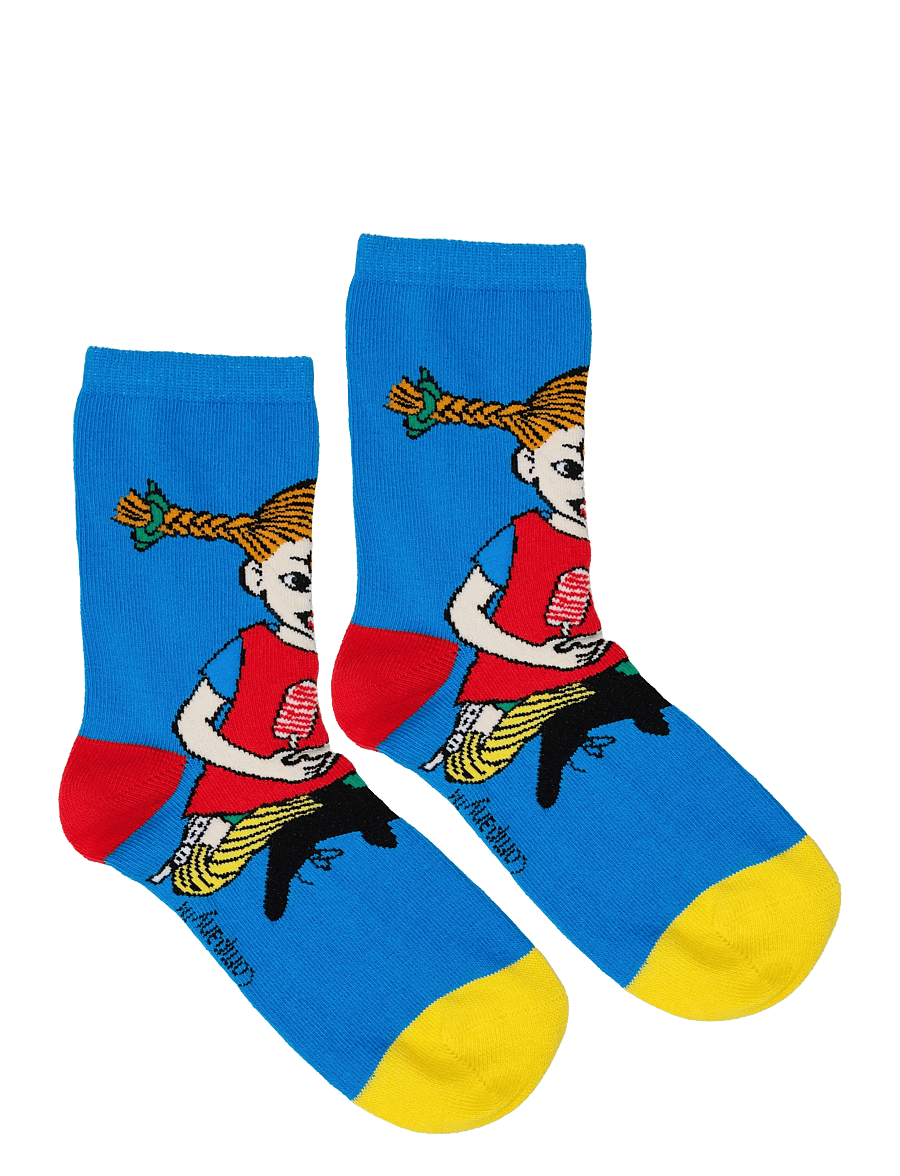 Pepija Garzeķe - PIPPI STRUMPOR 2ST - zeķes - blue/red - 4