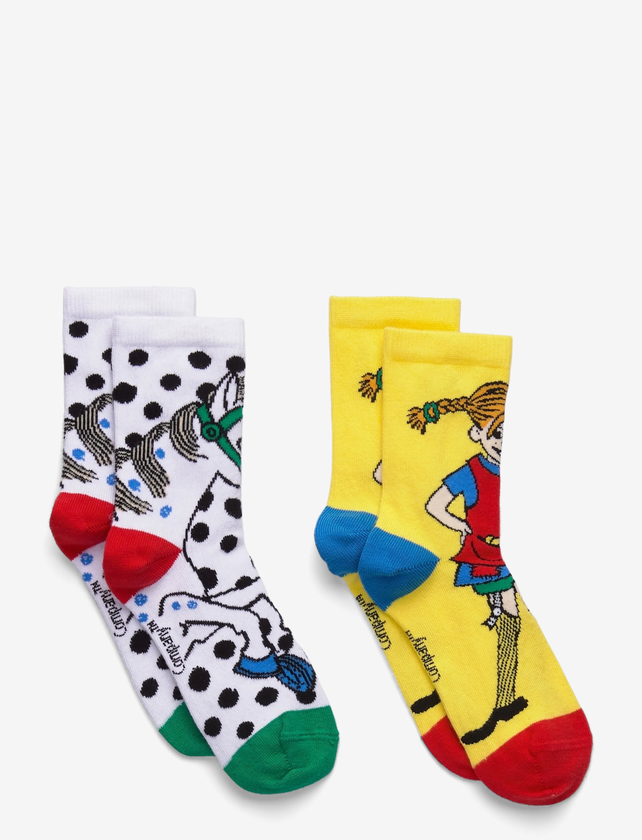 Pippi Longstocking - PIPPI STRUMPOR - socks - yellow/white - 0