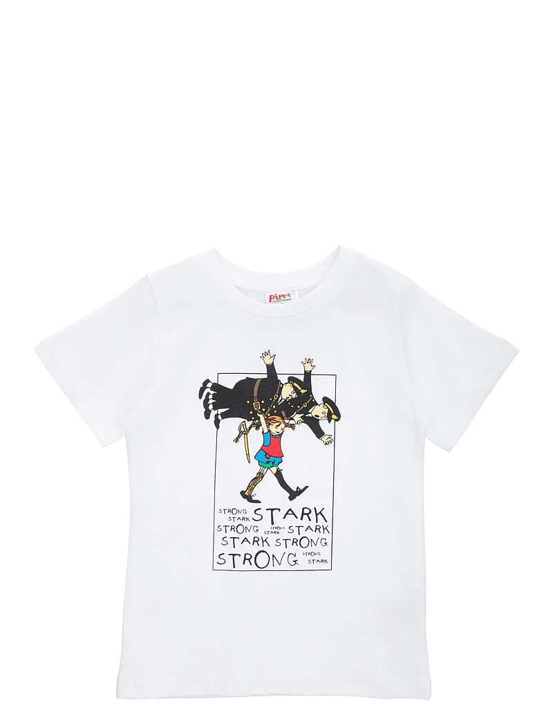 Pippi Langstrømpe - PIPPI STARK T-SHIRT - kortærmede t-shirts - white - 0