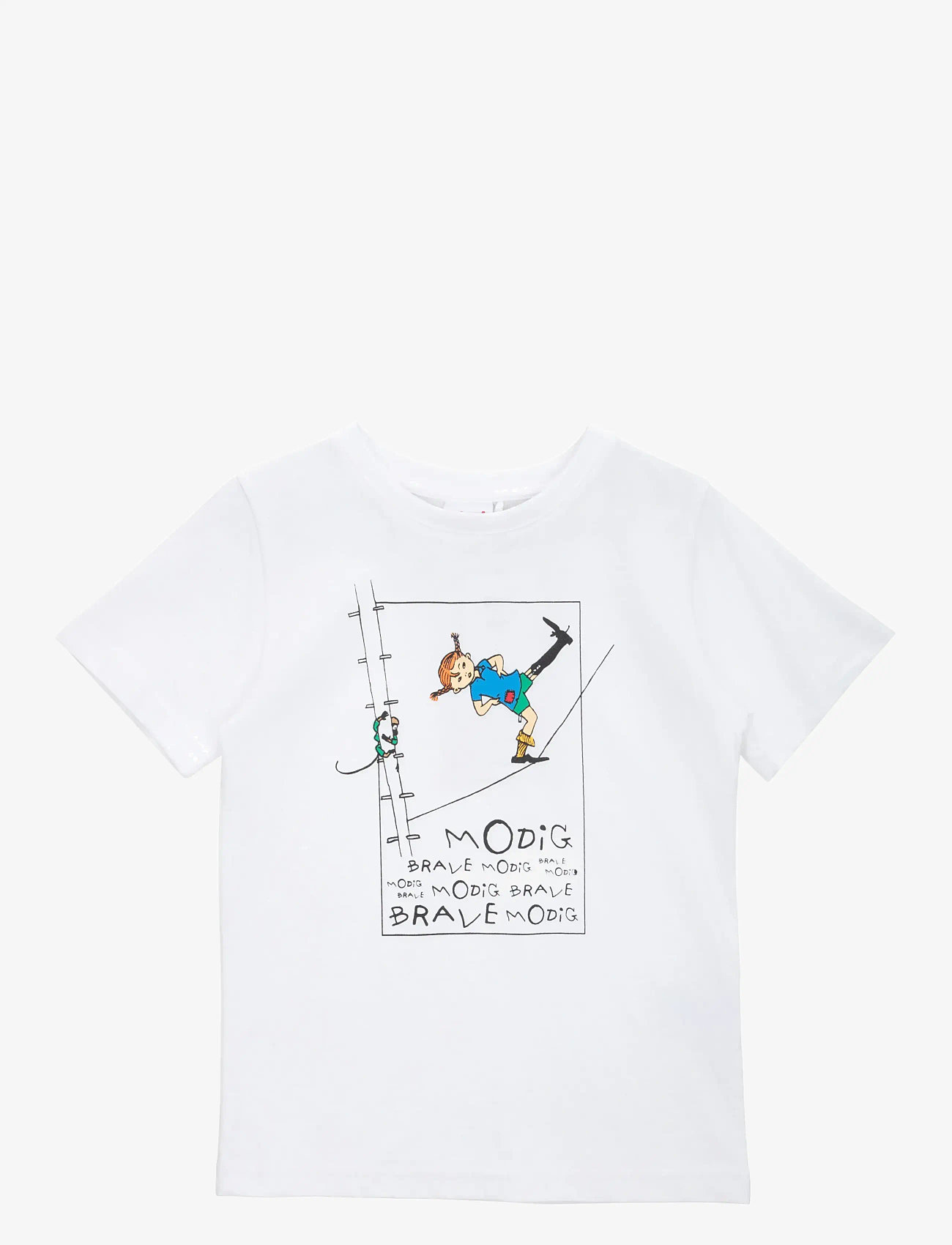 Pippi Långstrump - PIPPI MODIG T-SHIRT - kortärmade t-shirts - white - 0