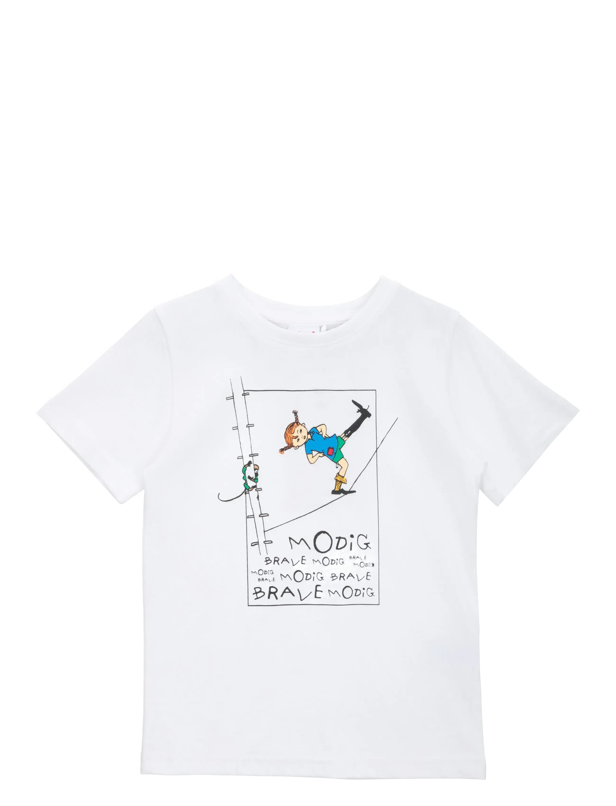 Pippi Langstrumpf - PIPPI MODIG T-SHIRT - kurzärmelige - white - 0