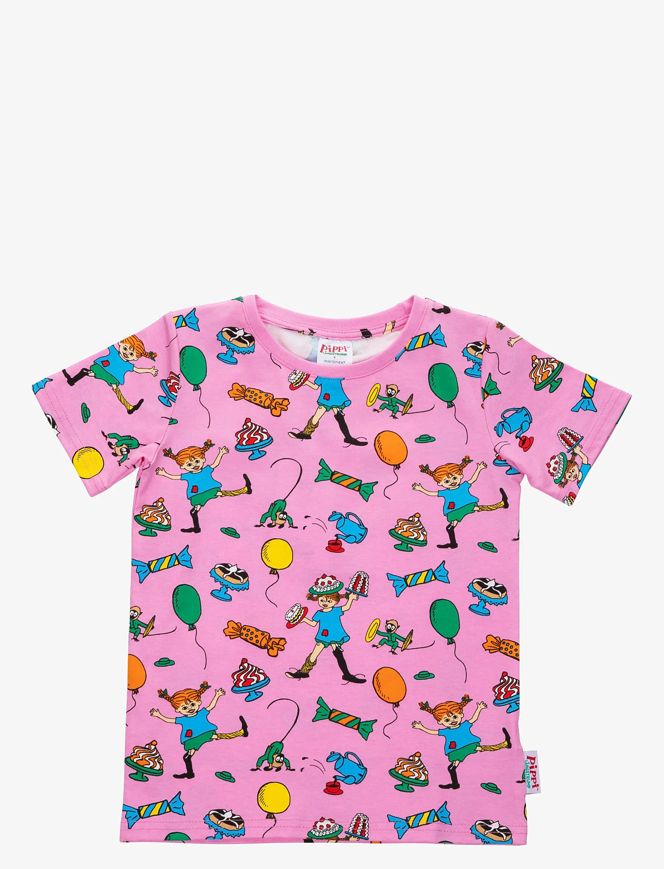 Pippi Langstrumpf - FEST PIPPI T-SHIRT - kurzärmelige - pink - 0