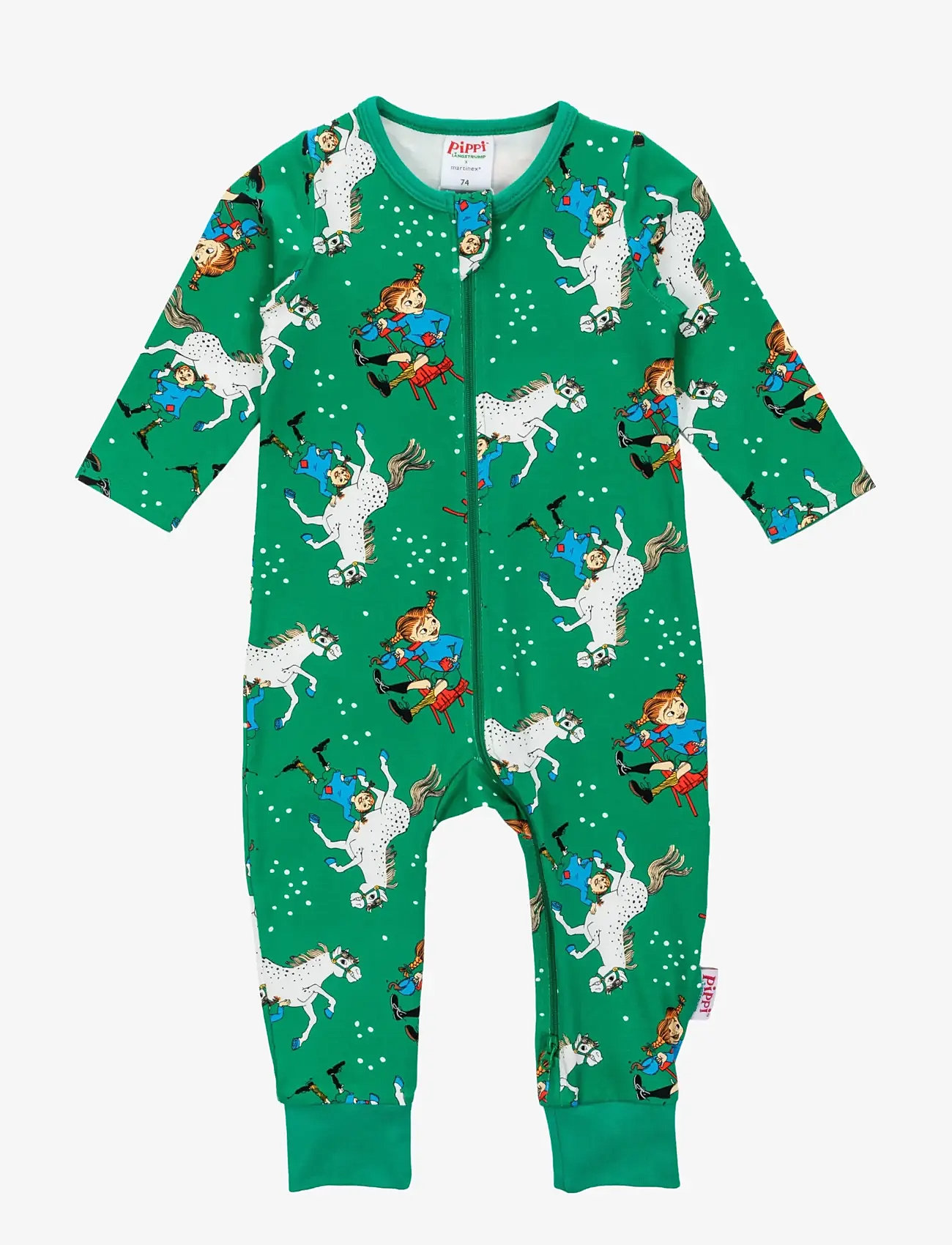 Pippi Langstrumpf - SJÄLVSÄKER  PYJAMAS - schlafoveralls - green - 0