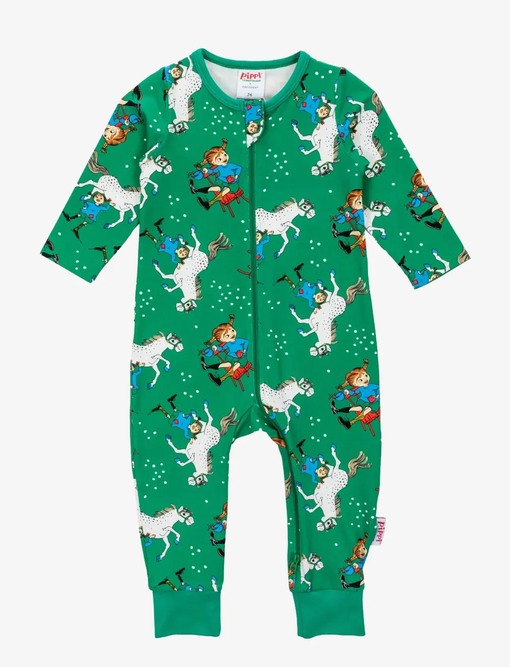 Pippi Langstrumpf - SJÄLVSÄKER  PYJAMAS - schlafoveralls - green - 0