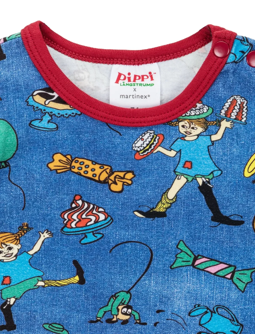 Pippi Långstrump - FEST PIPPI BODY - långärmade bodies - blue - 1