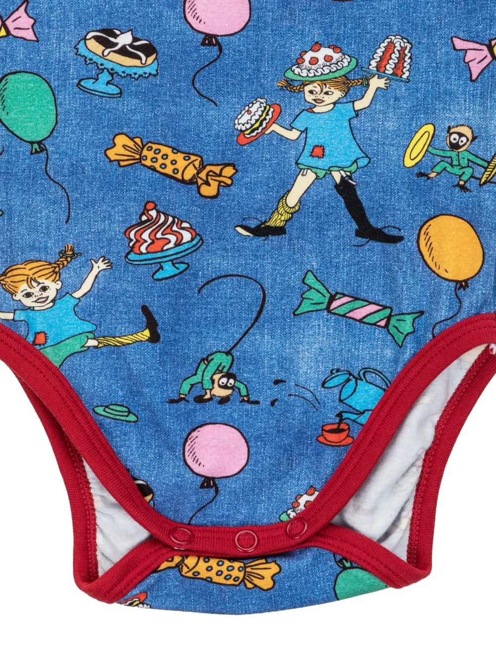 Pippi Långstrump - FEST PIPPI BODY - långärmade bodies - blue - 2