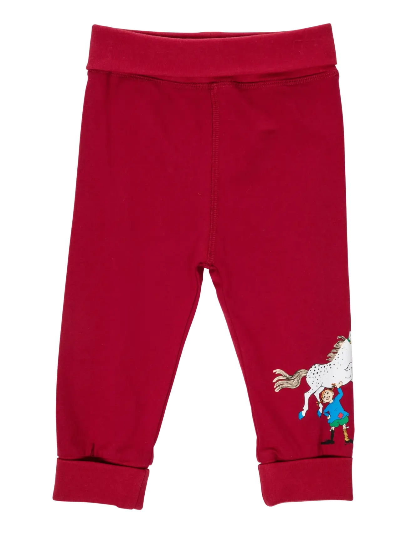 Pippi Langstrømpe Superstark Byxa, Børn, Leggings med Print, Rød, Str: 68