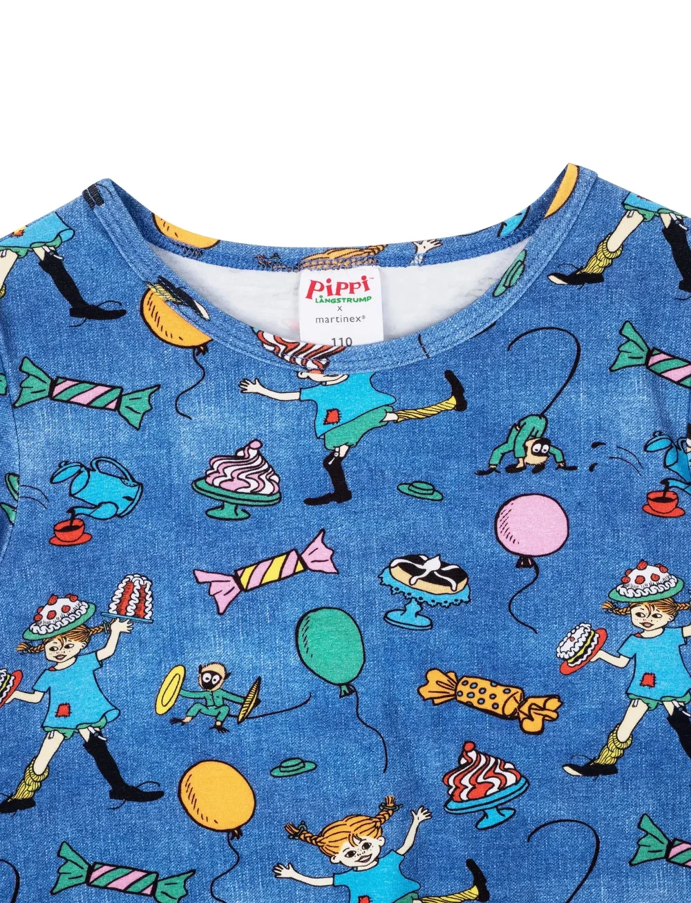 Pippi Langstrømpe - PARTY PIPPI DRESS - langærmede babykjoler - blue - 1