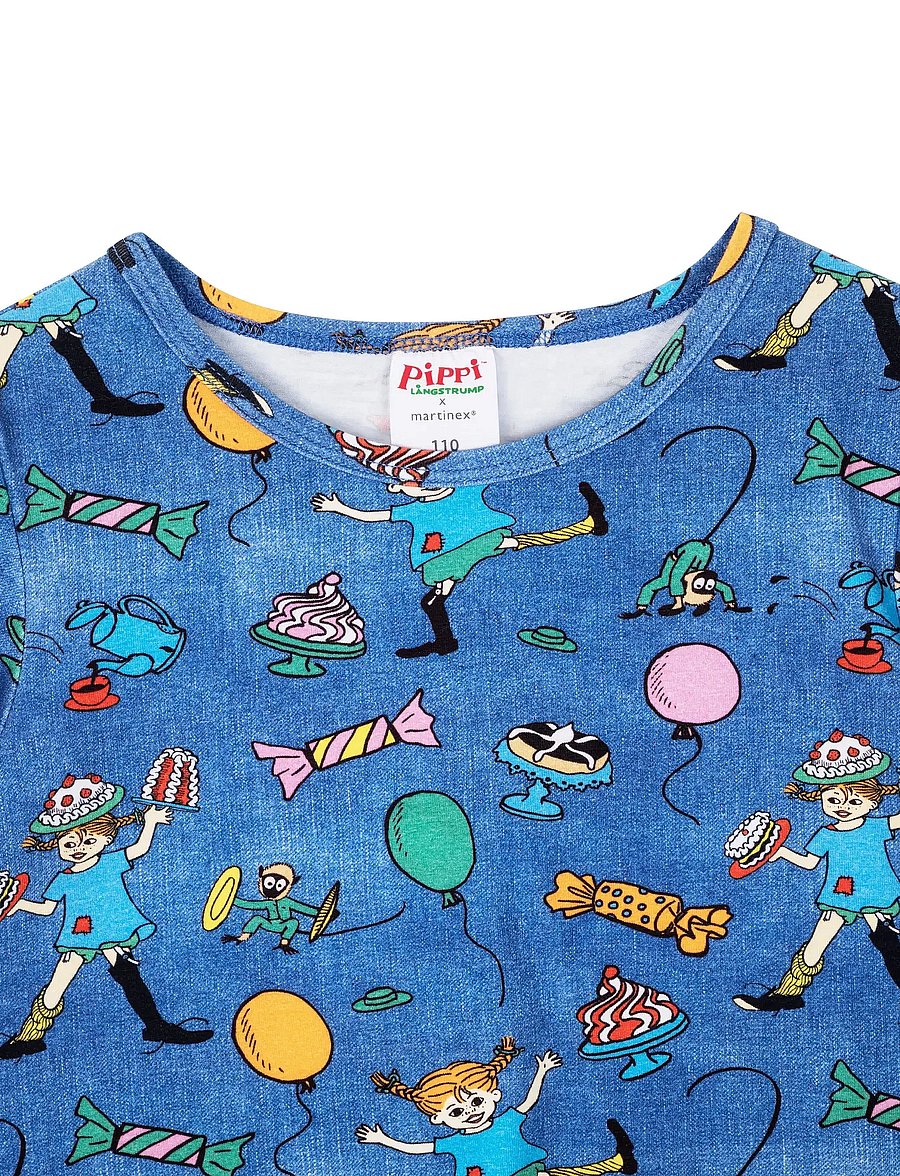 Pipi Pikksukk - PARTY PIPPI DRESS - blue - 1