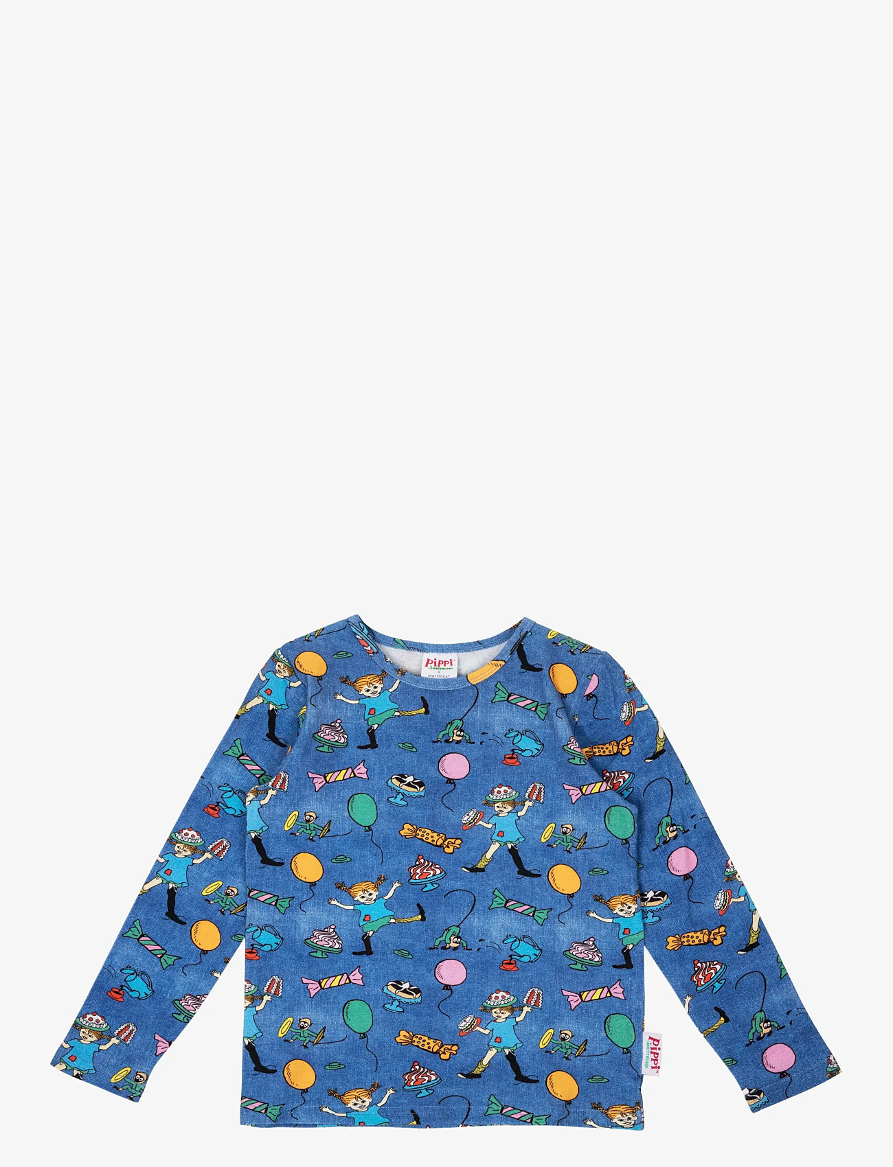 Pippi Langstrømpe - PARTY PIPPI SHIRT - langærmede t-shirts - blue - 0