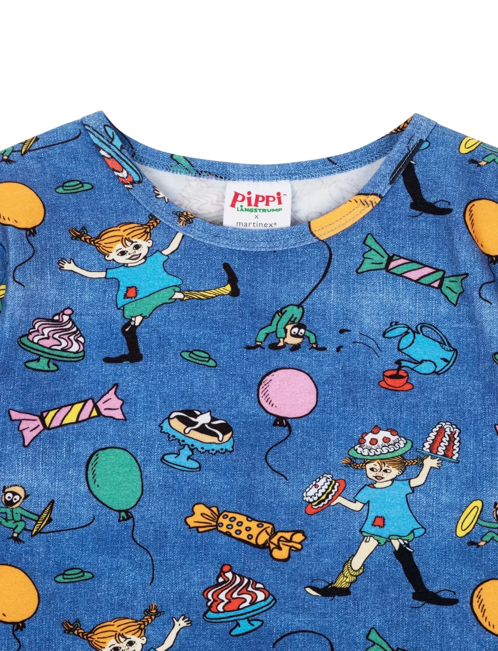 Pippi Longstocking - PARTY PIPPI SHIRT - long-sleeved t-shirts - blue - 1