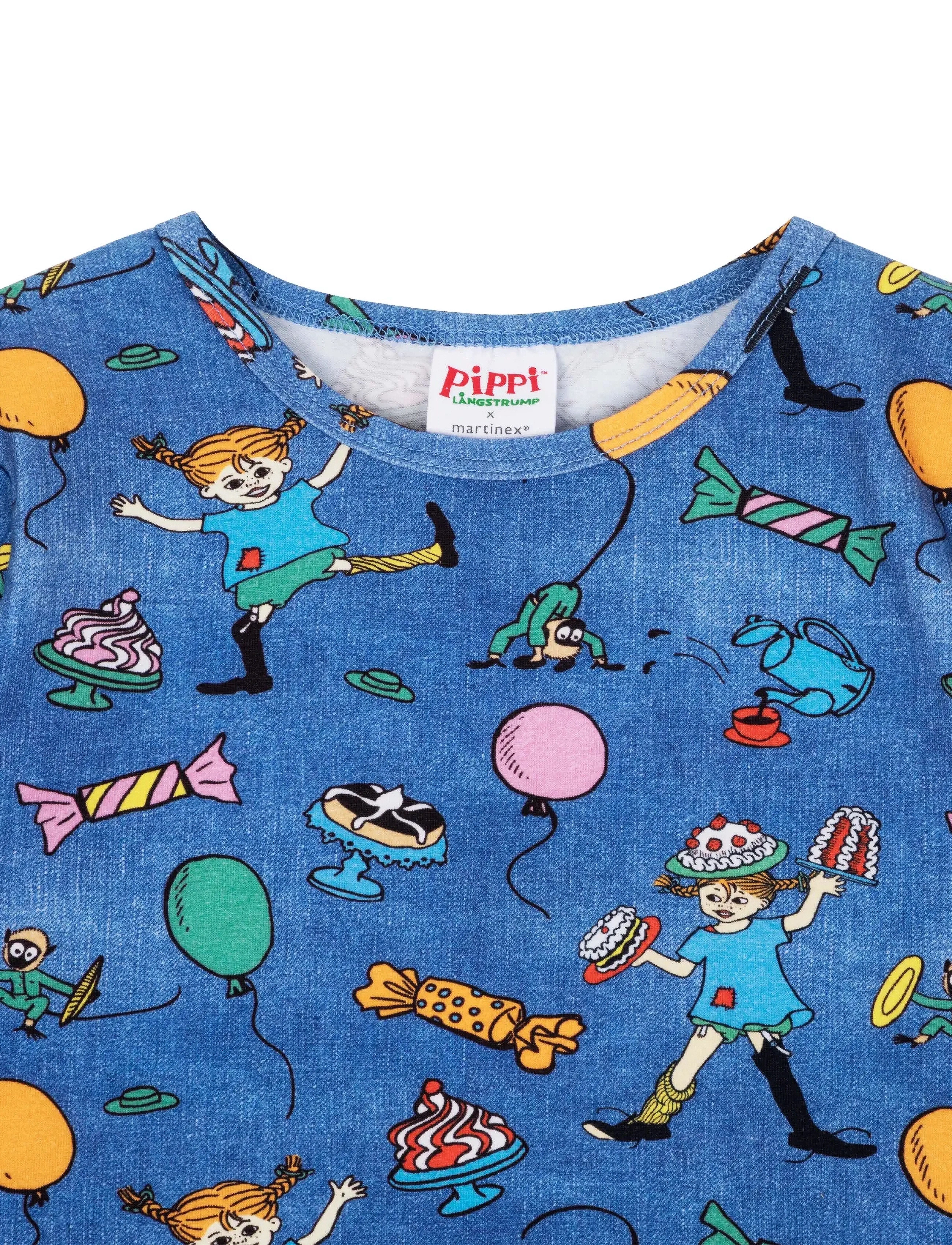 Pippi Langstrømpe - FEST PIPPI TRÖJA - langærmede t-shirts - blue - 1