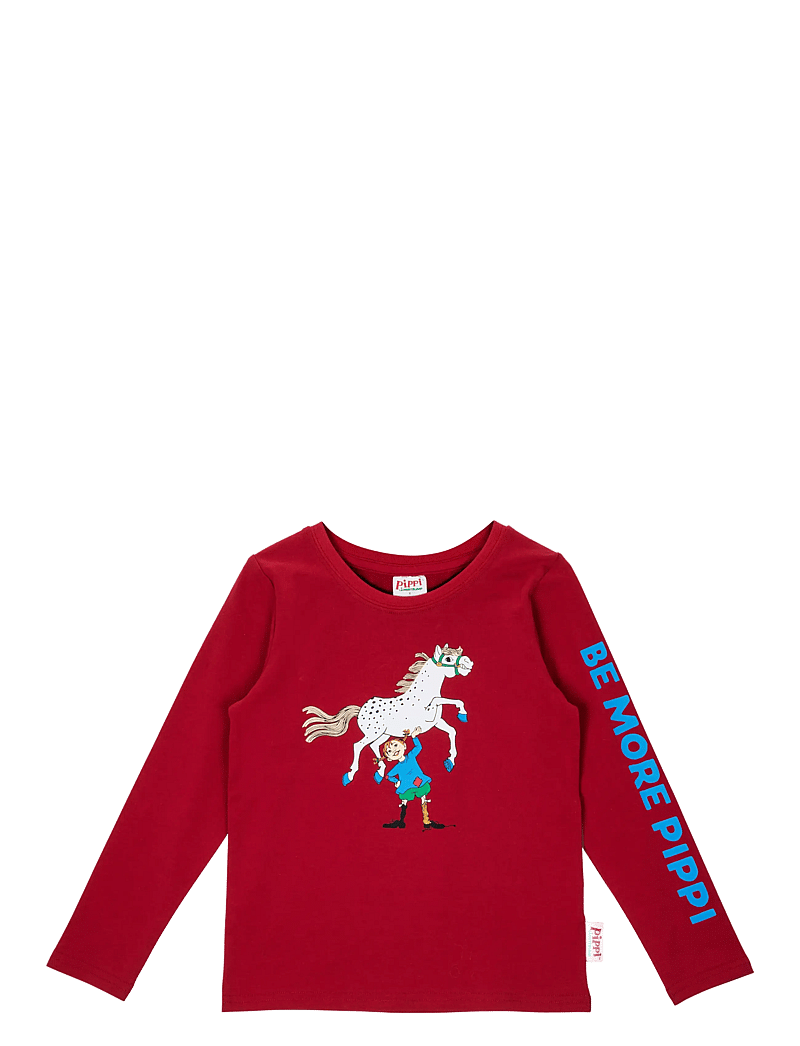 Pippi Langstrømpe - SUPER STRONG SHIRT - langærmede t-shirts - red - 0