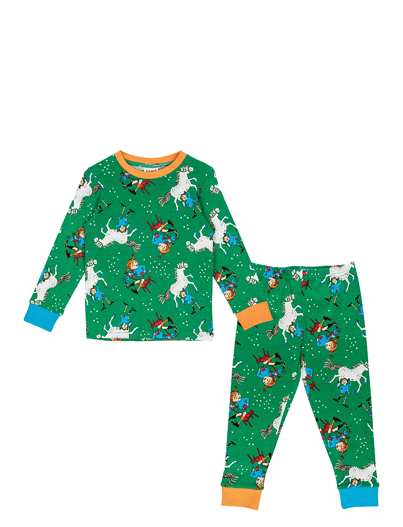 Pippi Langstrømpe - SJÄLVSÄKER PYJAMAS - pyjamassæt - grÖn - 0