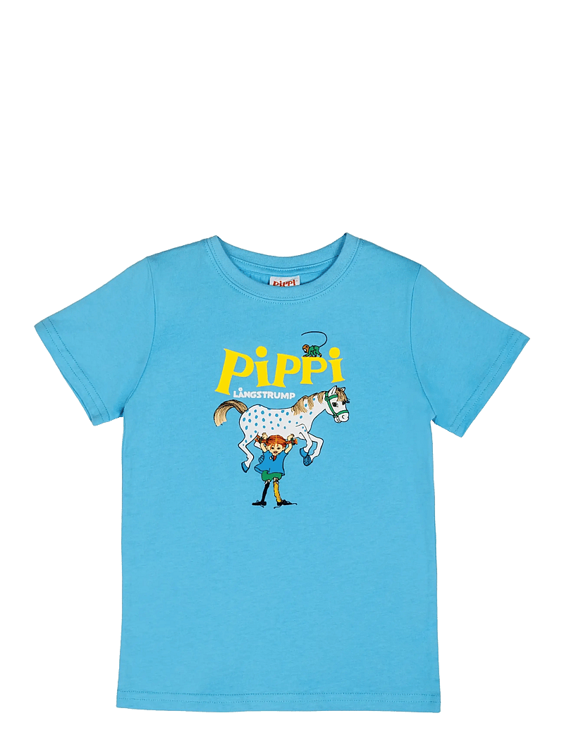 Pippi Långstrump - PIPPI LOGO T-SHIRT - kortärmade t-shirts - blue - 0