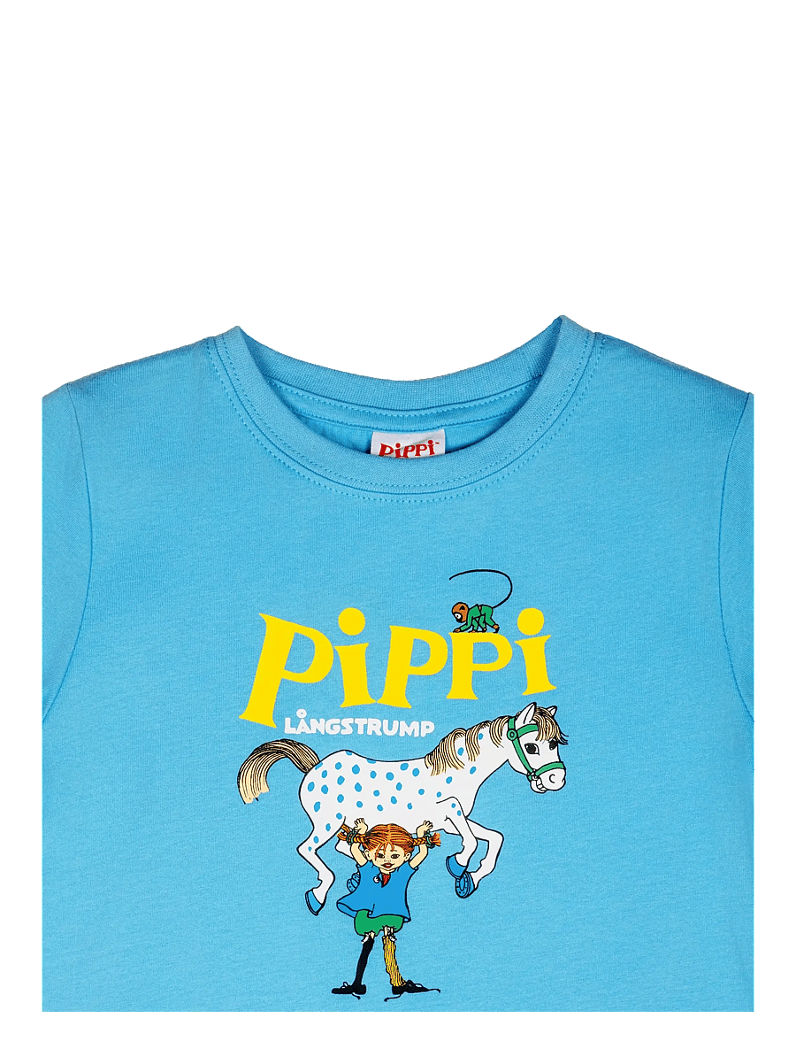 Pippi Langstrumpf - PIPPI LOGO T-SHIRT - kurzärmelige - blue - 1