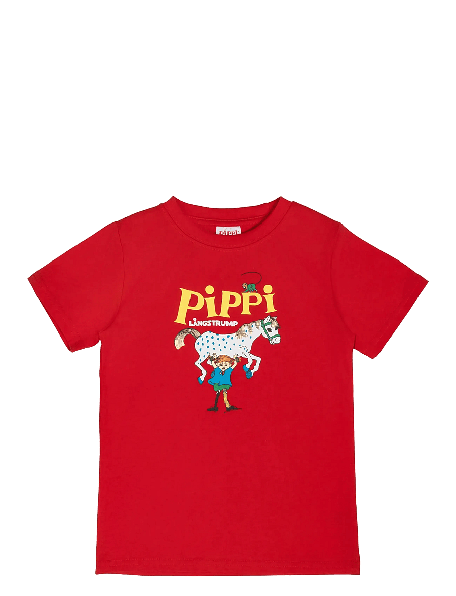 Pippi Langstrømpe - PIPPI LOGO T-SHIRT - kortærmede t-shirts - red - 0