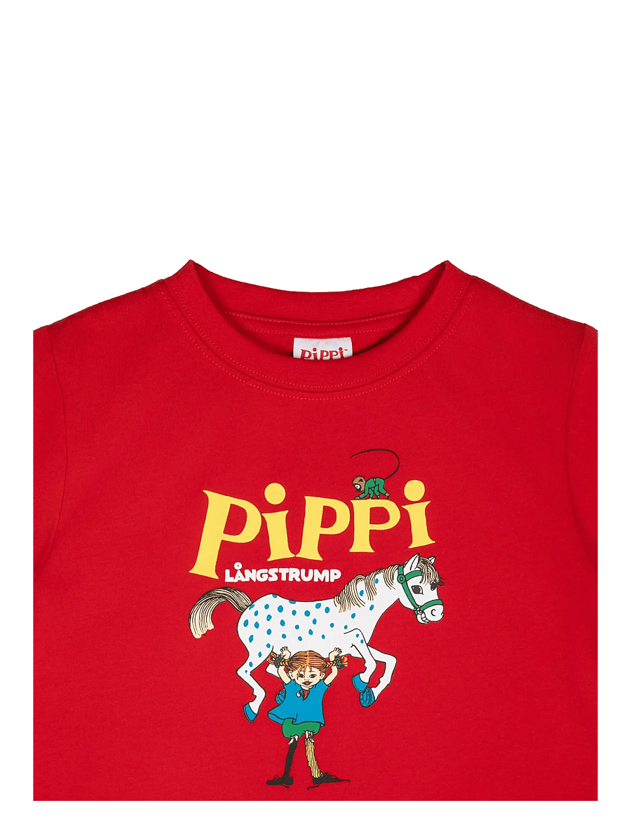 Pippi Langstrømpe - PIPPI LOGO T-SHIRT - kortærmede t-shirts - red - 1