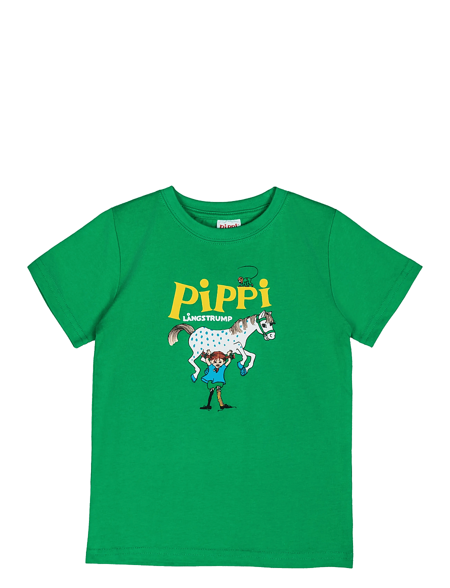 Pippi Langstrumpf - PIPPI LOGO T-SHIRT - kurzärmelige - green - 0