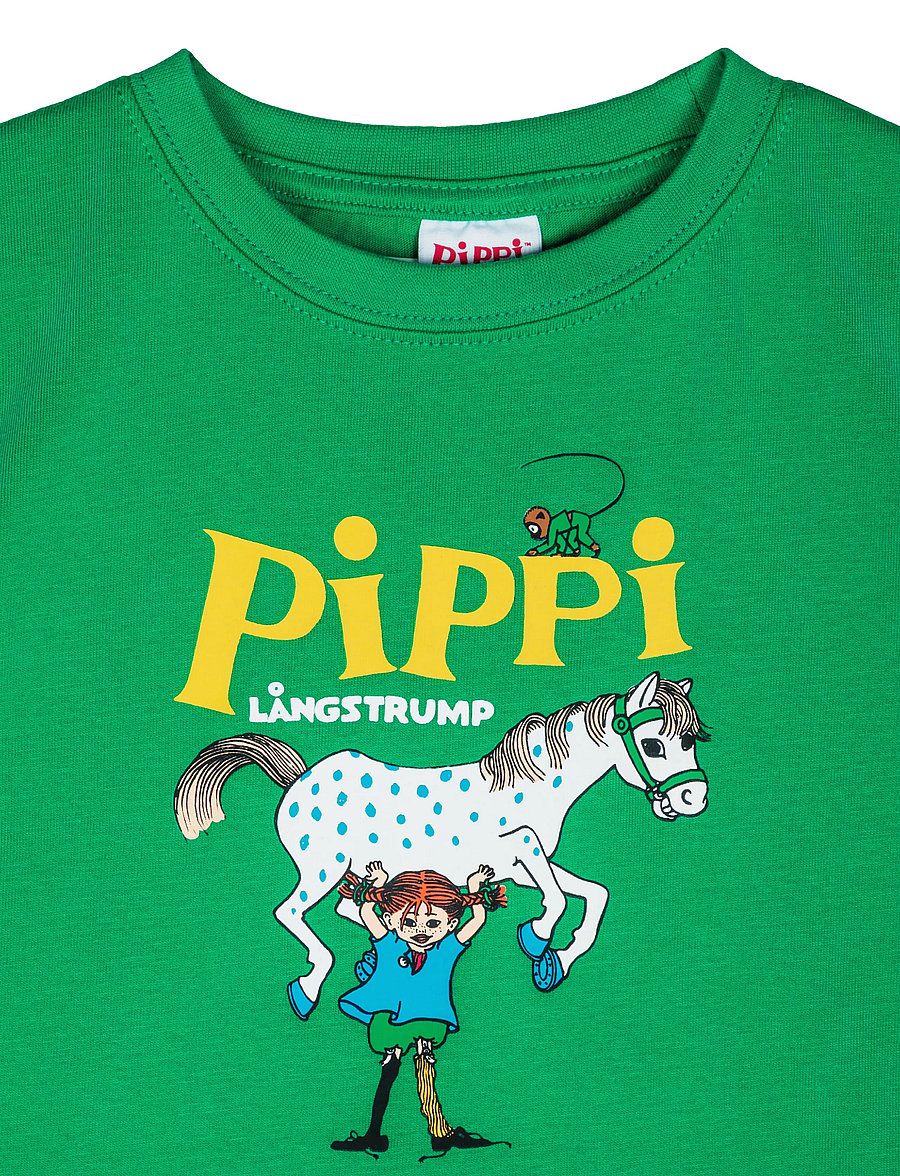 Pippi Langstrumpf - PIPPI LOGO T-SHIRT - kurzärmelige - green - 1