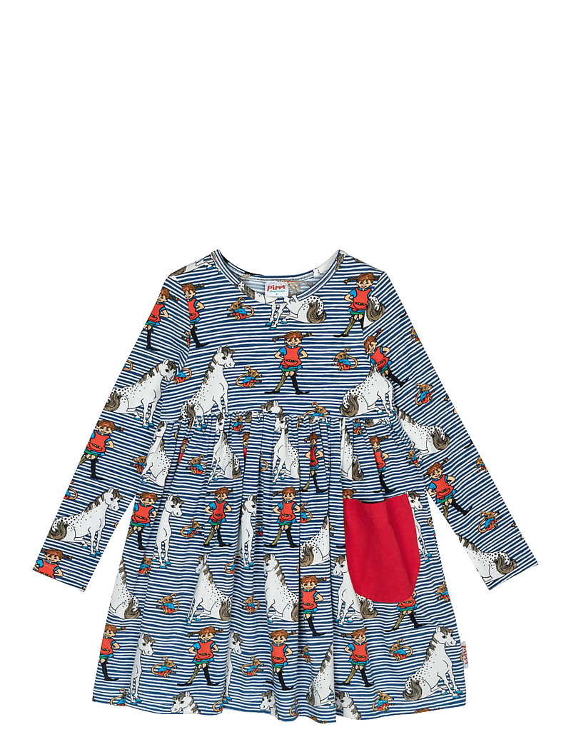 Pipi Pikksukk - PIPPI KOMPISAR KLÄNNING - pikkade varrukatega beebi kleidid - blue - 1