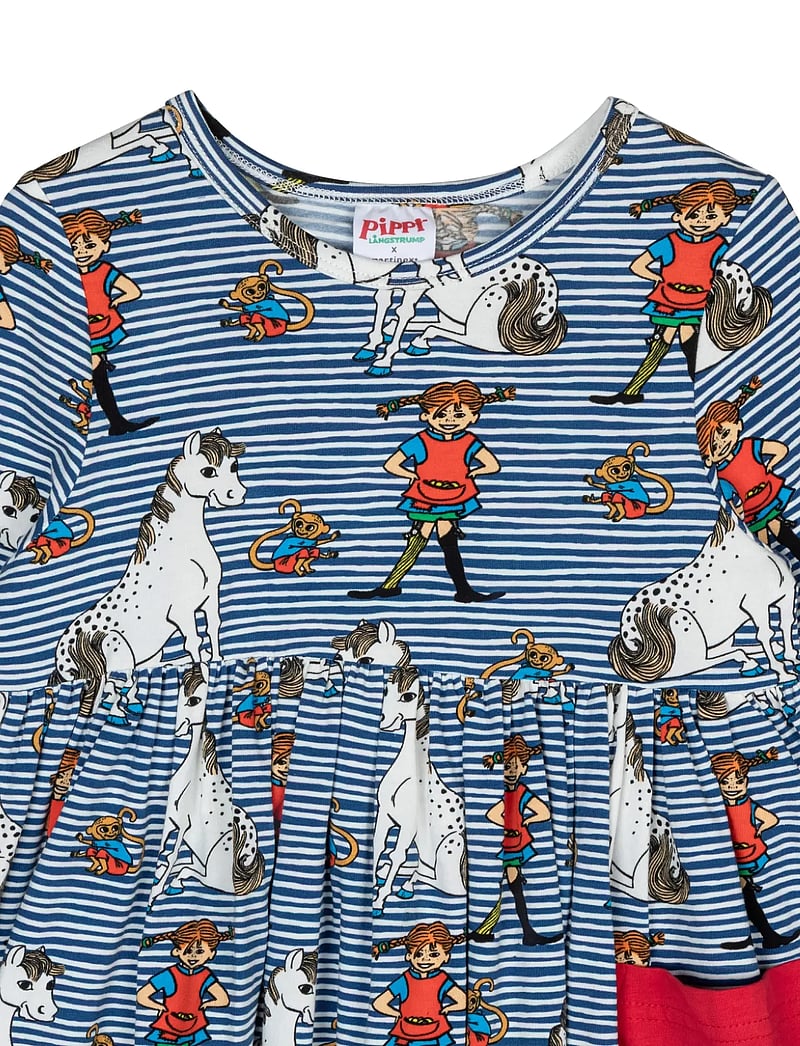 Pipi Pikksukk - PIPPI KOMPISAR KLÄNNING - pikkade varrukatega beebi kleidid - blue - 2