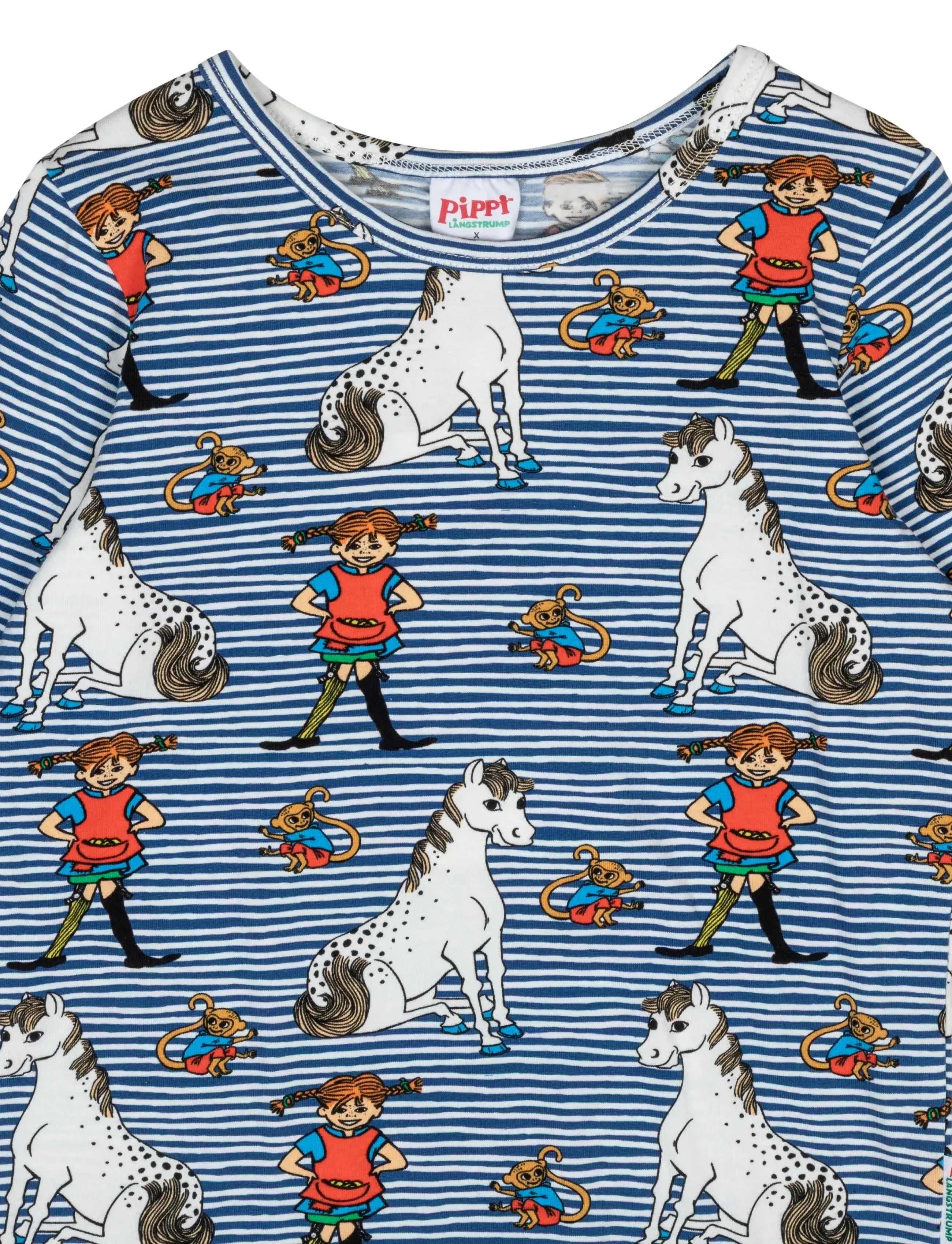 Pippi Långstrump - PIPPI KOMPISAR TRÖJA - toppar & t-shirts - blue - 1
