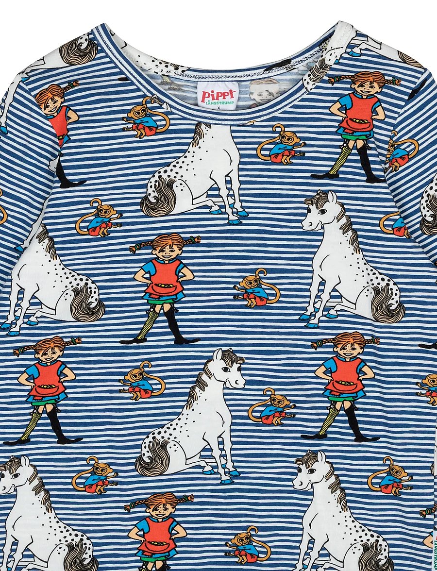 Pipi Pikksukk - PIPPI KOMPISAR TRÖJA - pikkade varrukatega t-särgid - blue - 1