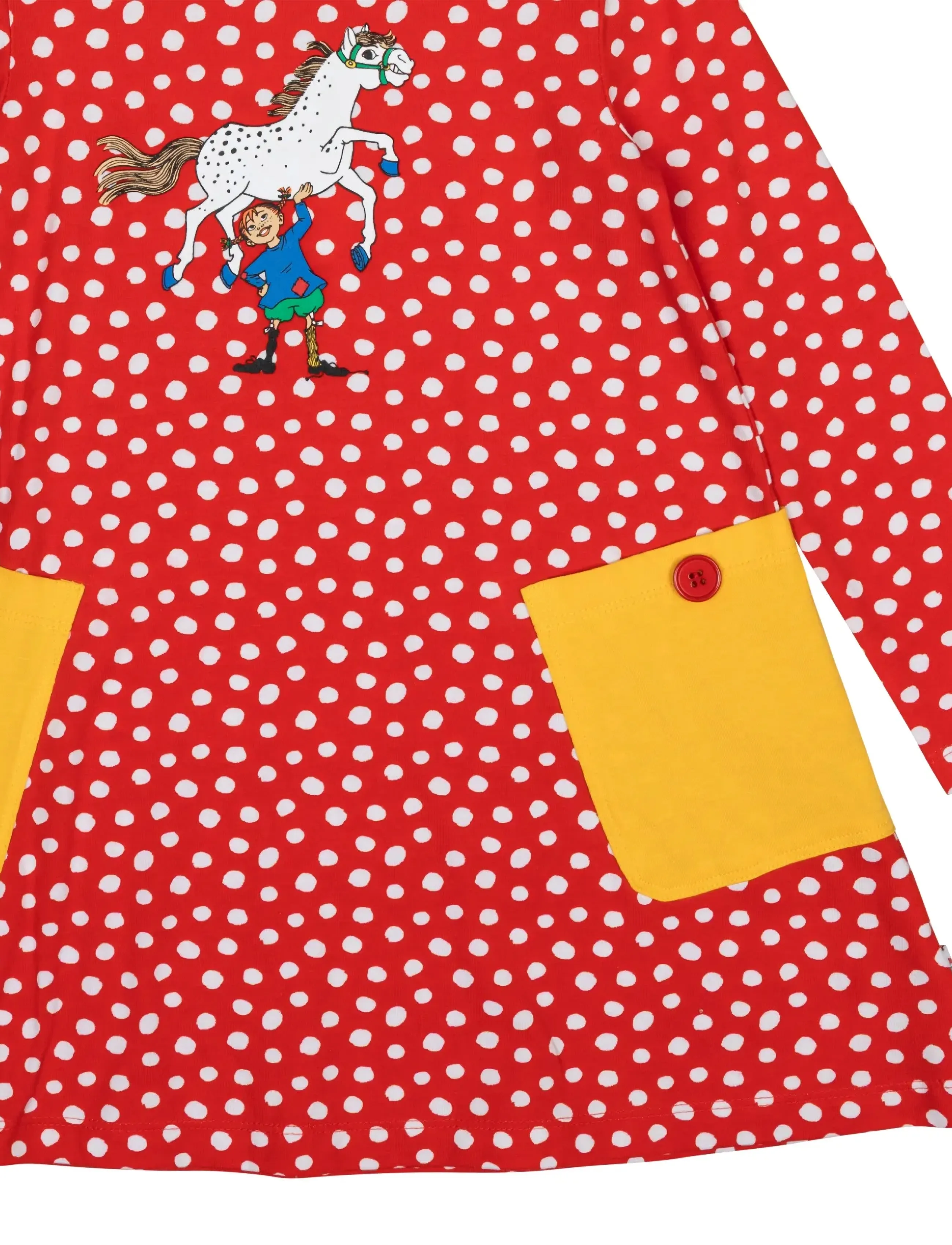 Pippi Longstocking - PRICKIGT KLÄNNING - long-sleeved casual dresses - red - 2