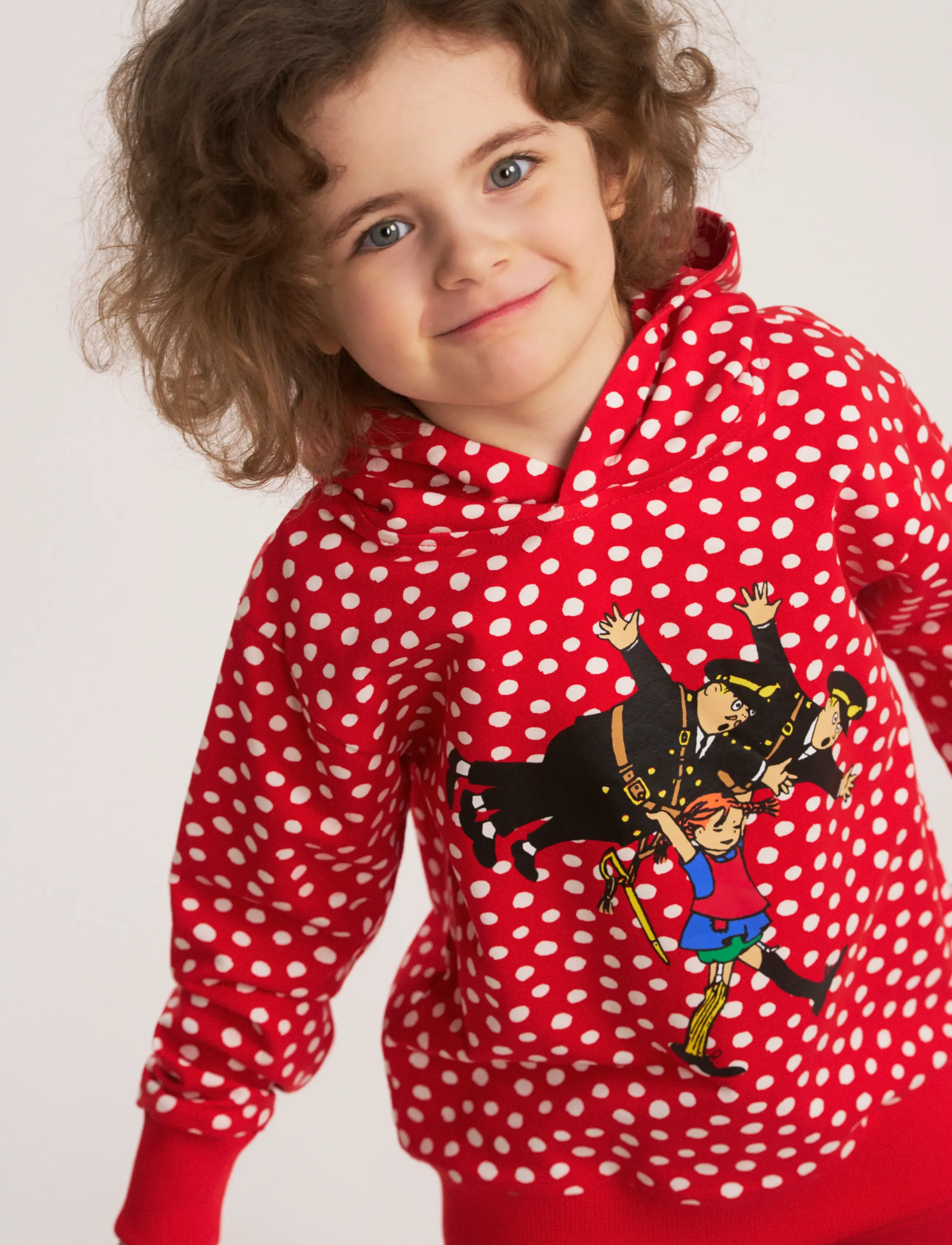 Pippi Longstocking PRICKIGT HUVTRÖJA - Hoodies - RED / red