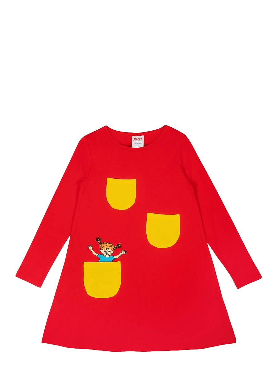 Pippi Langstrumpf - PIPPI BASIC KLÄNNING - langärmelige babykleider - red - 0