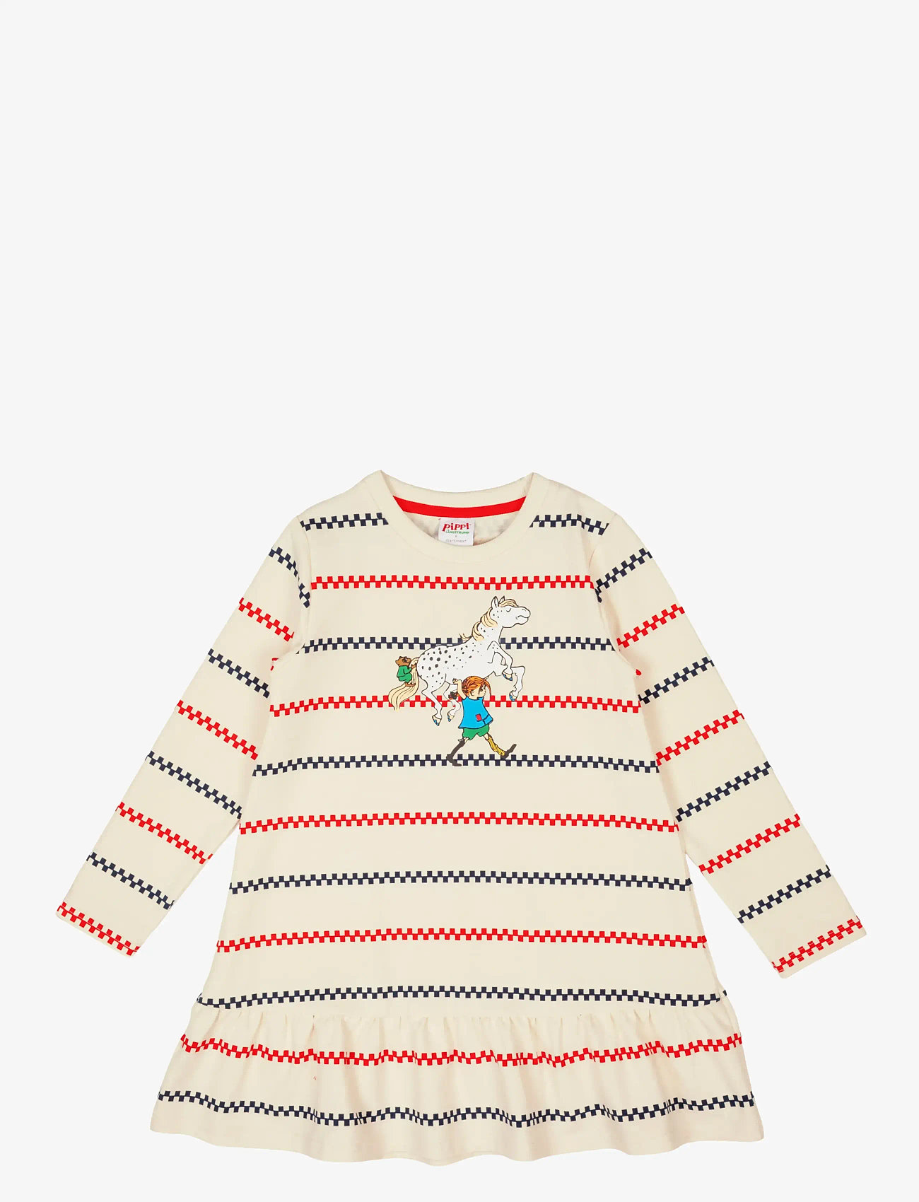 Pipi Pikksukk - RUTRAND COLLKLÄNNING - pikkade varrukatega beebi kleidid - white - 1