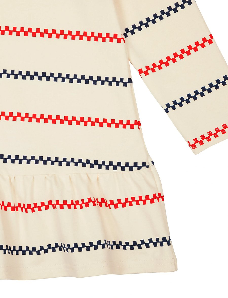 Pippi Langstrømpe - RUTRAND COLLKLÄNNING - langærmede hverdagskjoler - white - 3