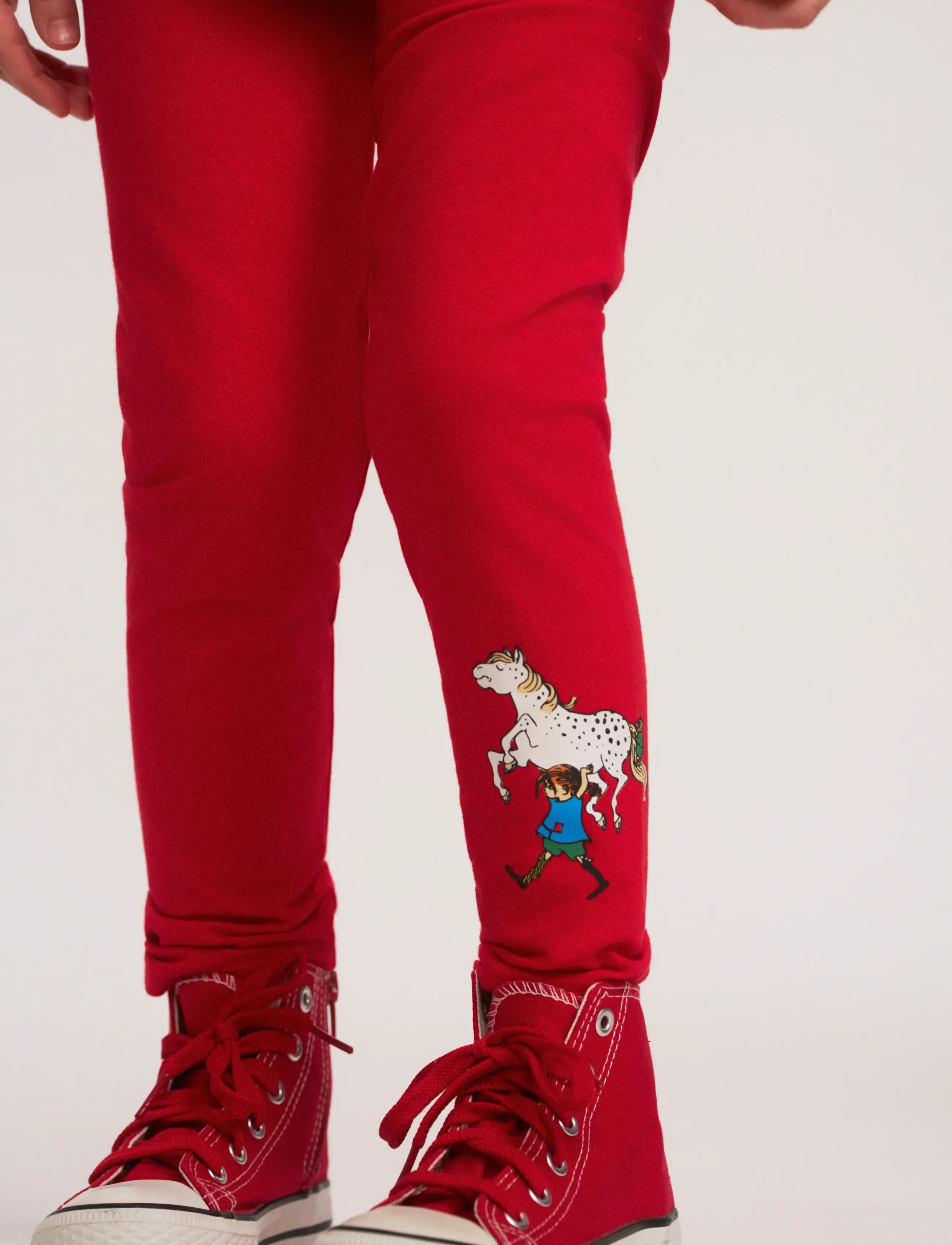 Pippi Langstrømpe Basic Leggings, 122/128, Unterteile, Rot - Kinder