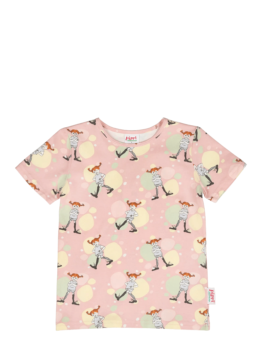 Pippi Langstrømpe - MUNTER PIPPI T-SHIRT - kortærmede t-shirts - pink - 0
