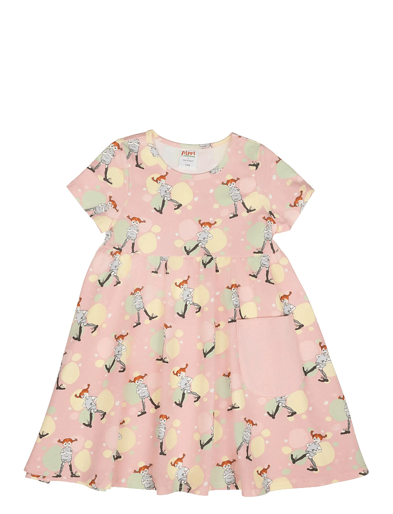 Pippi Langstrumpf - MUNTER PIPPI KLÄNNING - kurzärmelige babykleider - pink - 1
