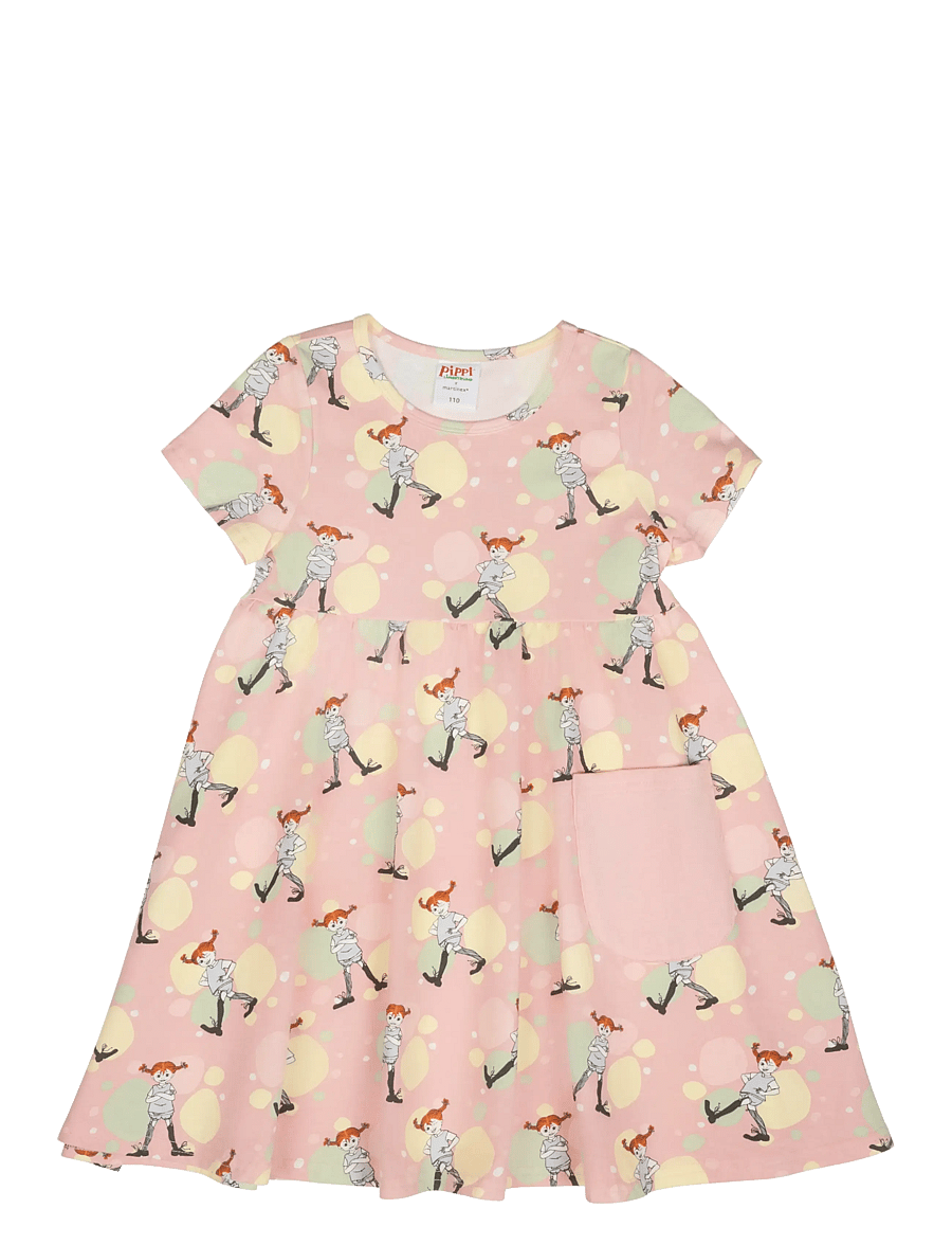 Pippi Langstrumpf - MUNTER PIPPI KLÄNNING - kurzärmelige babykleider - pink - 1