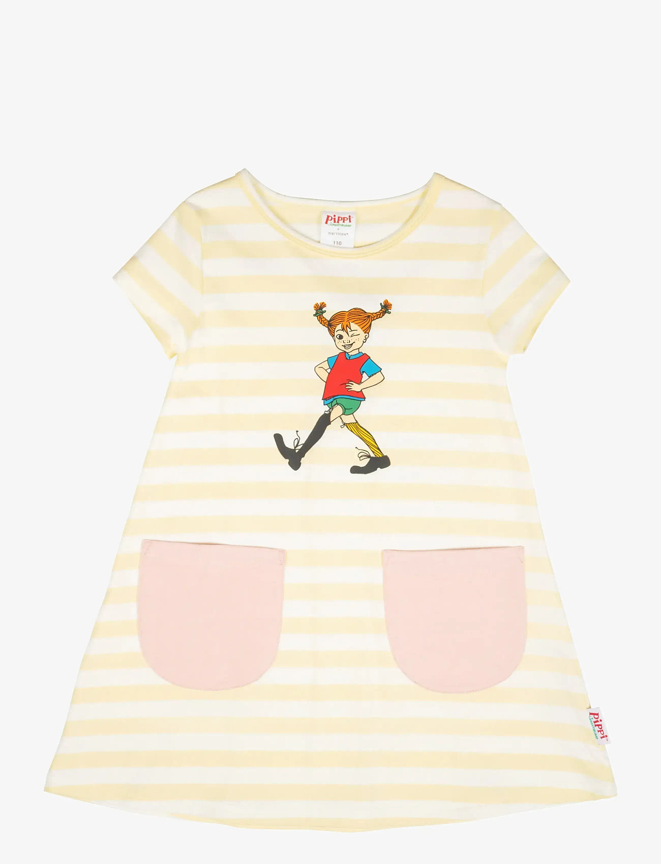 Pippi Langstrumpf - MUNTER PIPPI KLÄNNING - short-sleeved baby dresses - yellow - 1