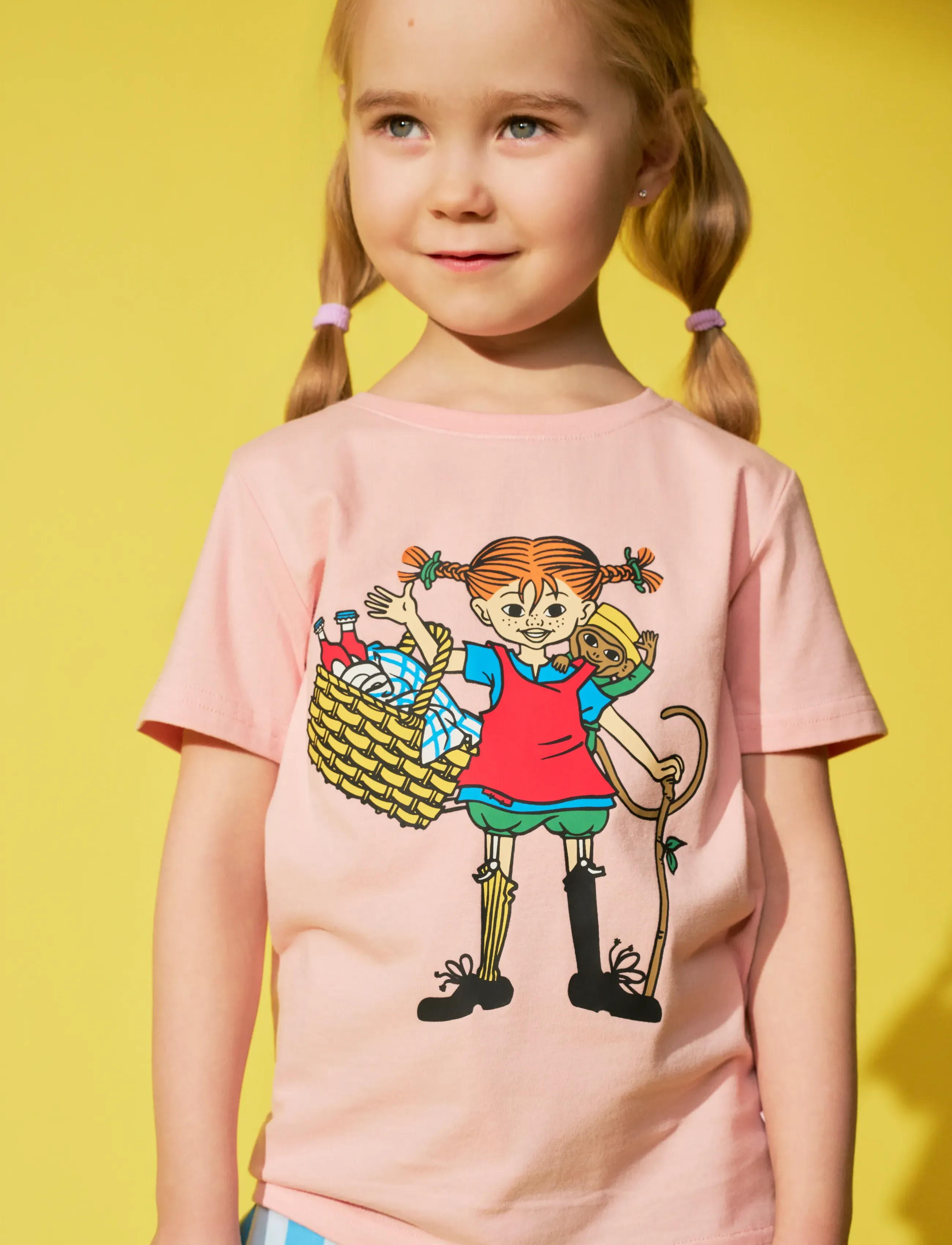 Pippi Langstrømpe PICKNICK T-SHIRT - Topper & T-skjorter - PINK / pink/rose