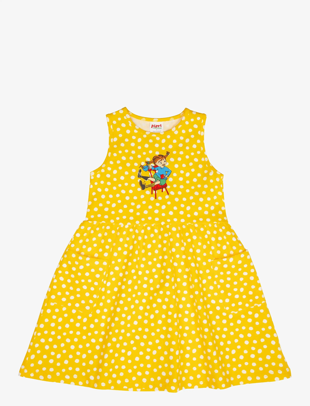 Pipi Pikksukk - PRICKIGT KLÄNNING - varrukateta beebi kleidid - yellow - 1